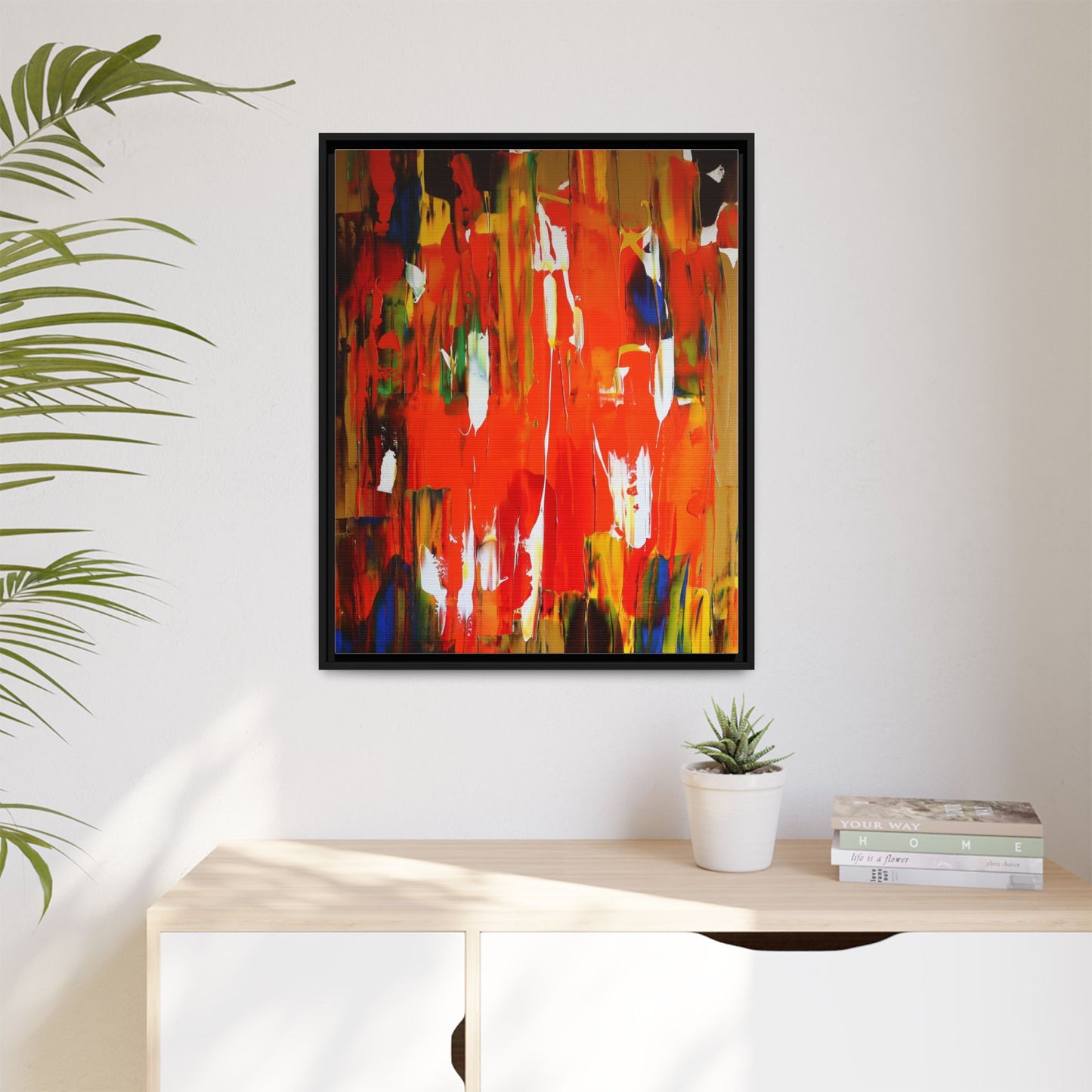 Burn baby burn by Norman Barrett Framed Matte Canvas Wall Art