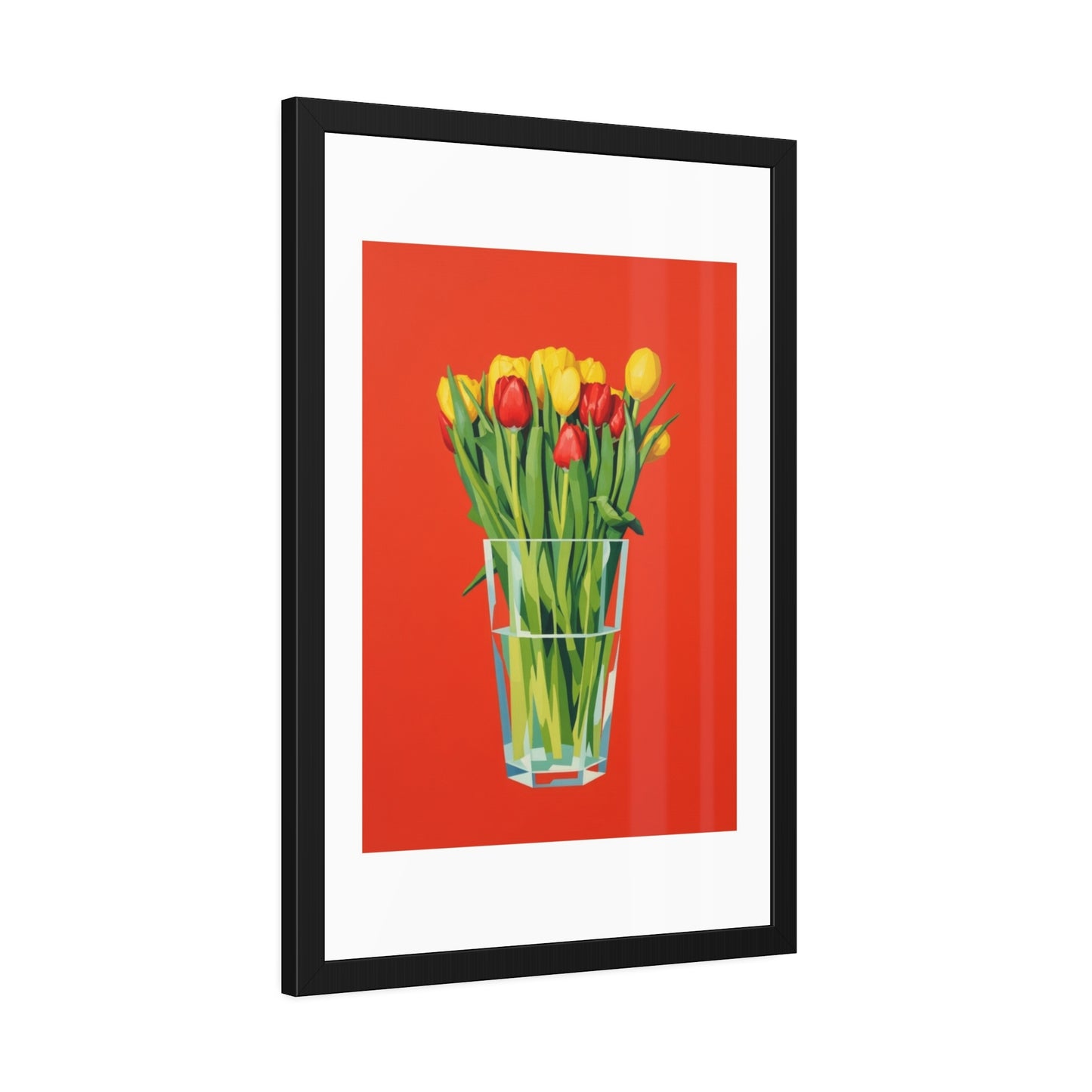 Tulip Bouquet Framed Poster — Bright Floral Wall Art