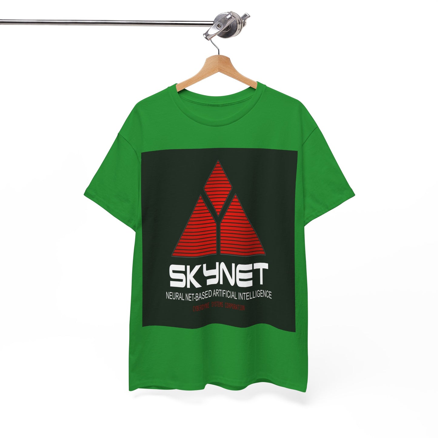 Skynet Logo Tee — Retro Red AI Graphic T-Shirt