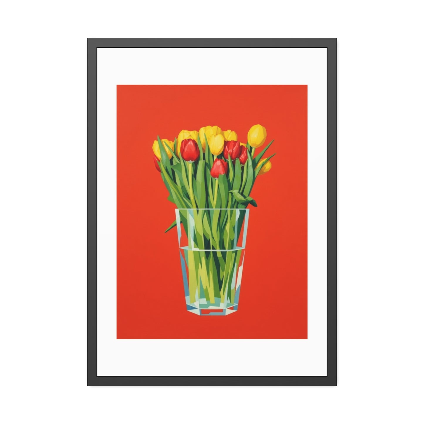 Tulip Bouquet Framed Poster — Bright Floral Wall Art