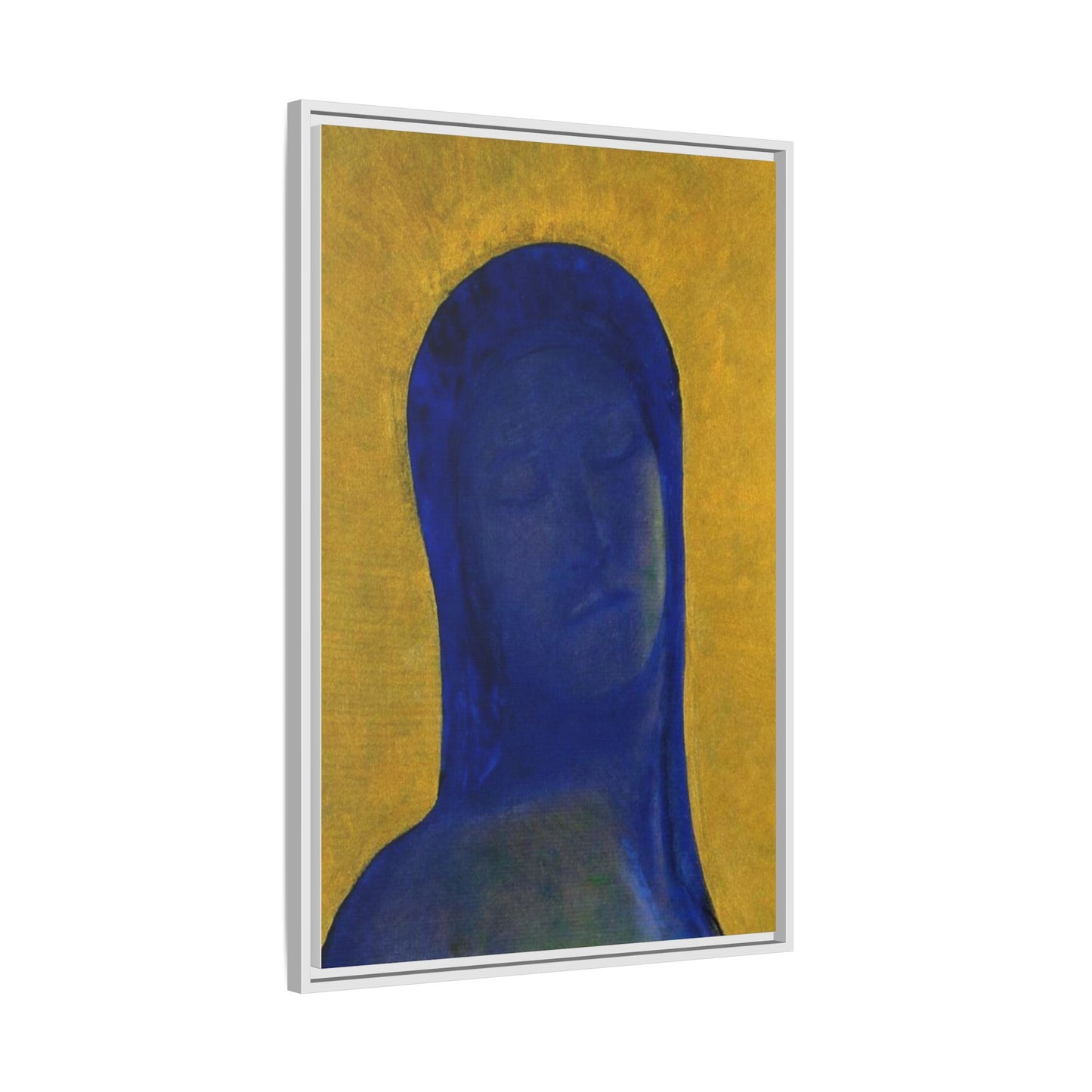 Closed Eyes by Odilon Redon Framed Matte Canvas Wall Art Print