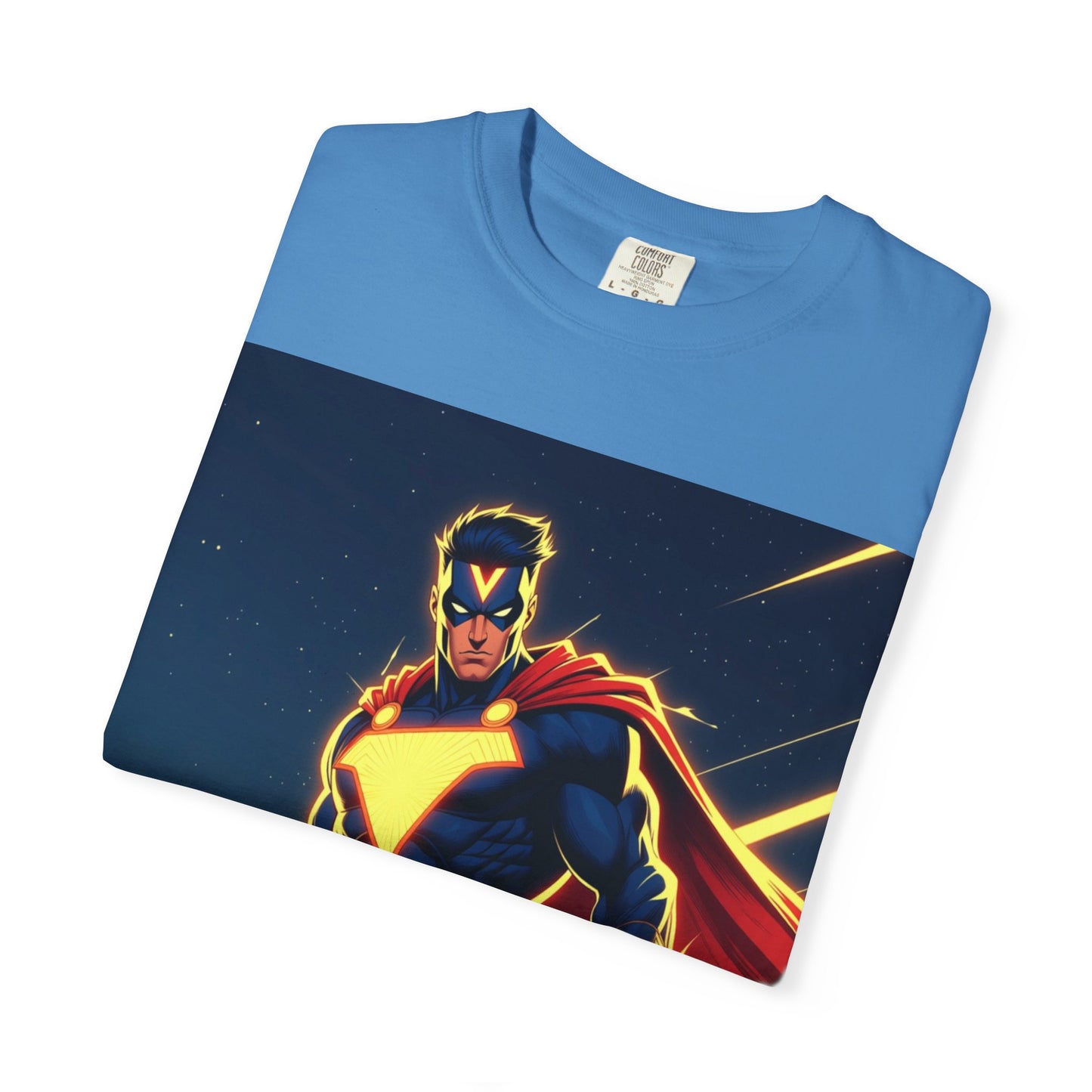 Superhero Graphic T-Shirt – Bold Cape Hero Design