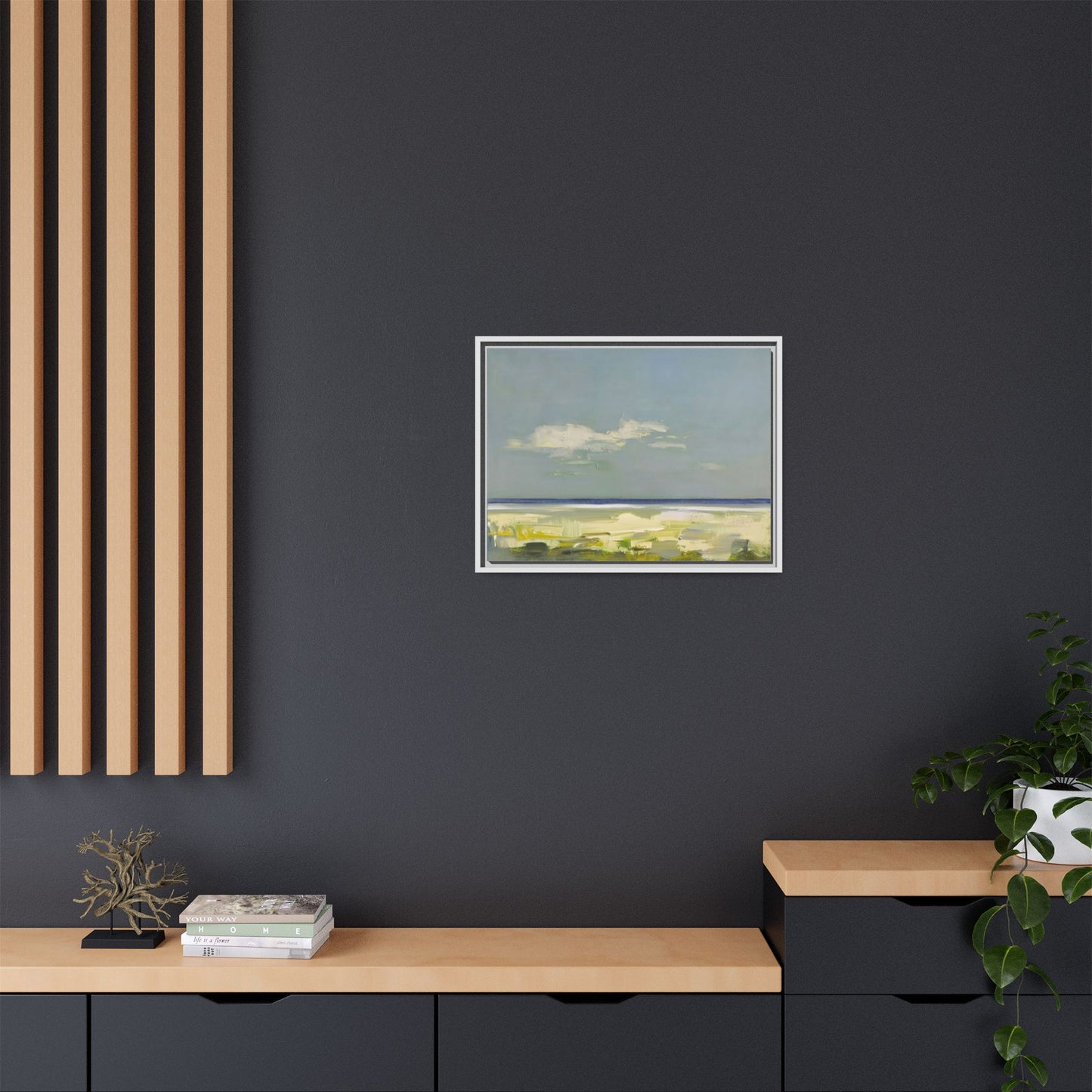 Coastal Calm Matte Canvas Framed Wall Art
