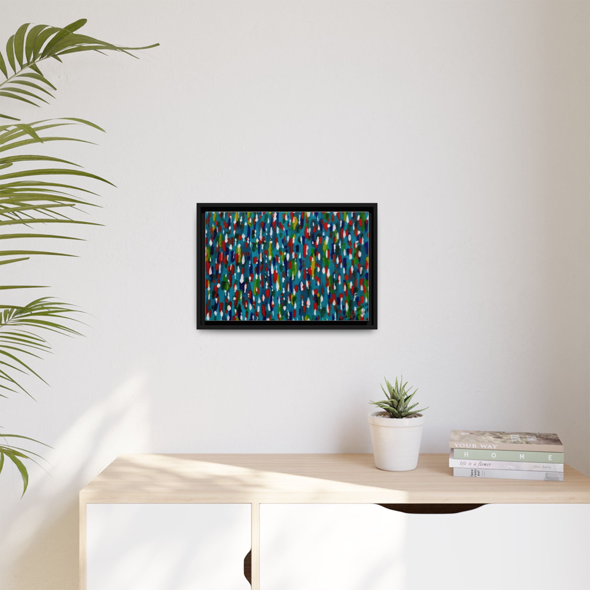 Colours Of The Soul Reflecting On Water by Ariel Chavarro Avila Matte Canvas Framed Art