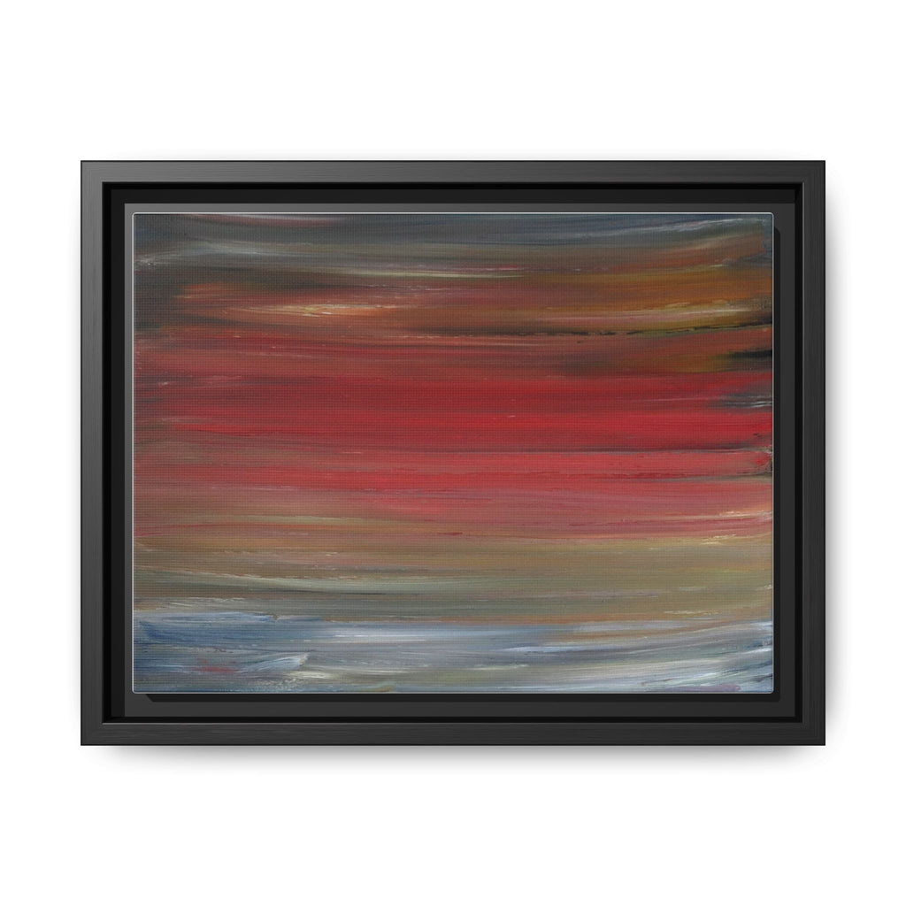 Misty morning by Norman Barrett Framed Matte Canvas Wall Art