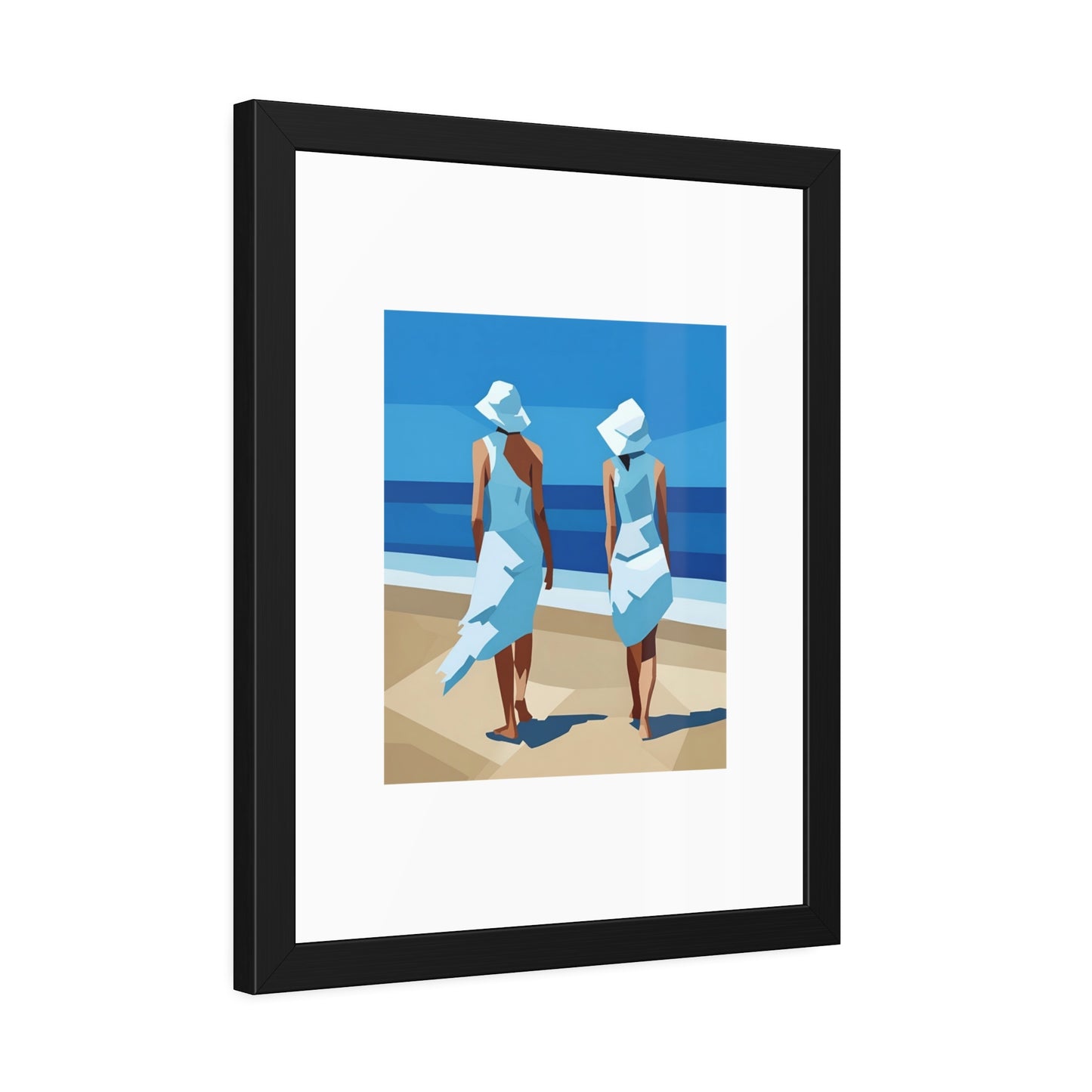 Framed Beach Poster — Vintage Coastal Art Print