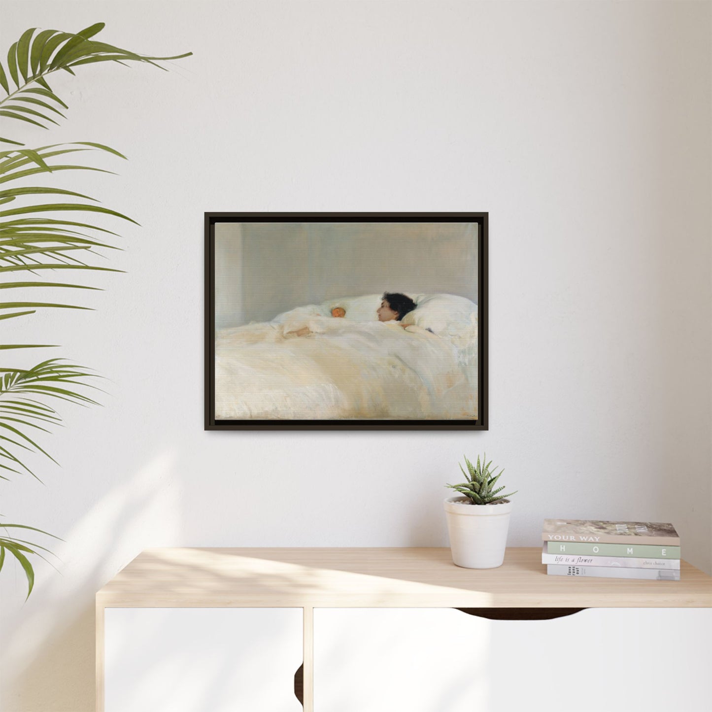 Mother by Joaquin Sorolla y Bastida Framed Matte Canvas Wall Art Print