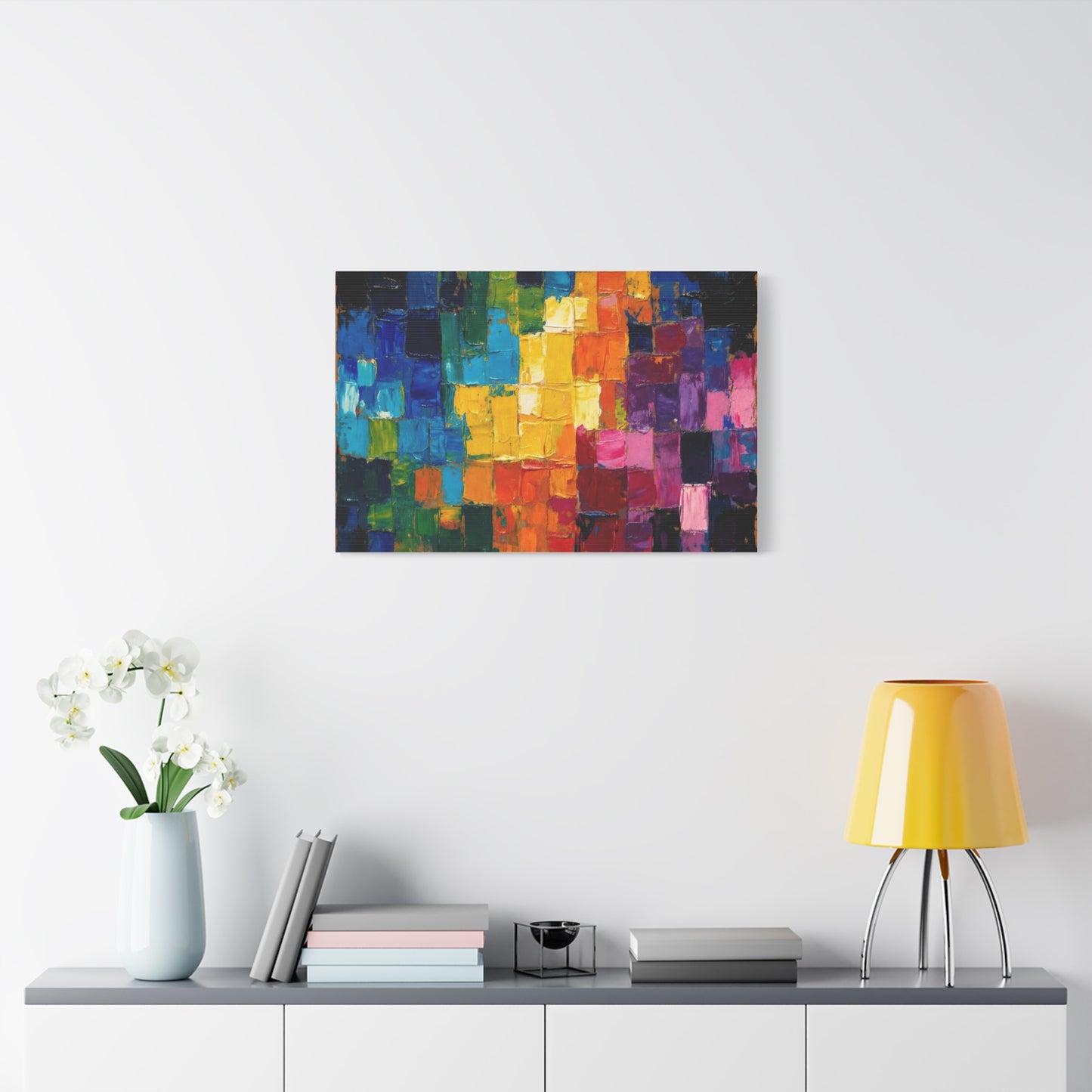 Mosaic Squares Matte Canvas, Stretched, 1.25"