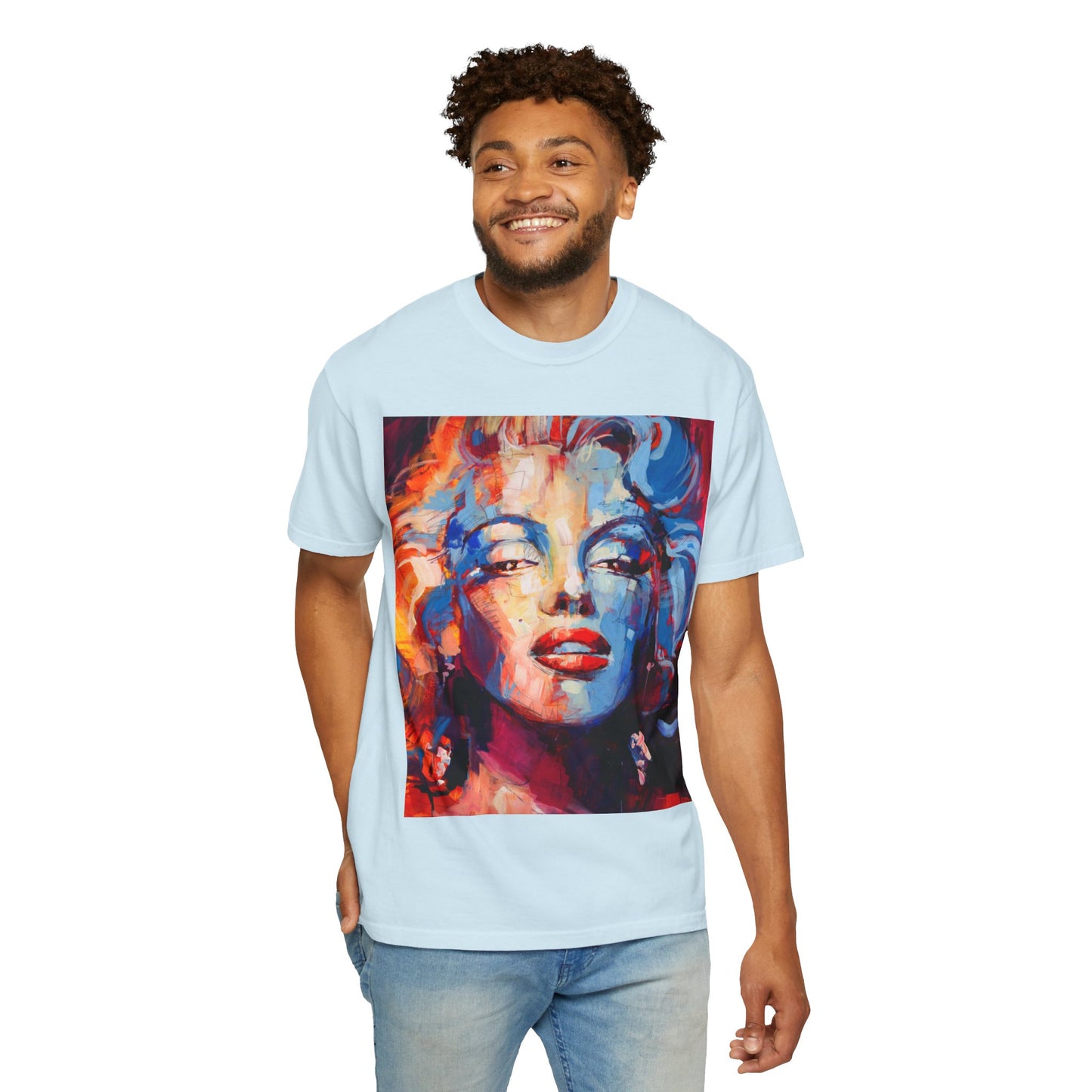 Artistic Pop Portrait T-Shirt — Colorful Marilyn-Inspired Graphic Tee