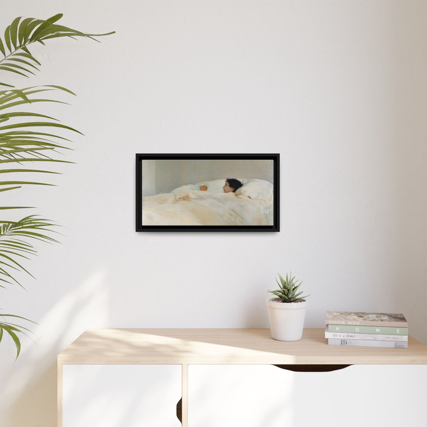Mother by Joaquin Sorolla y Bastida Framed Matte Canvas Wall Art Print