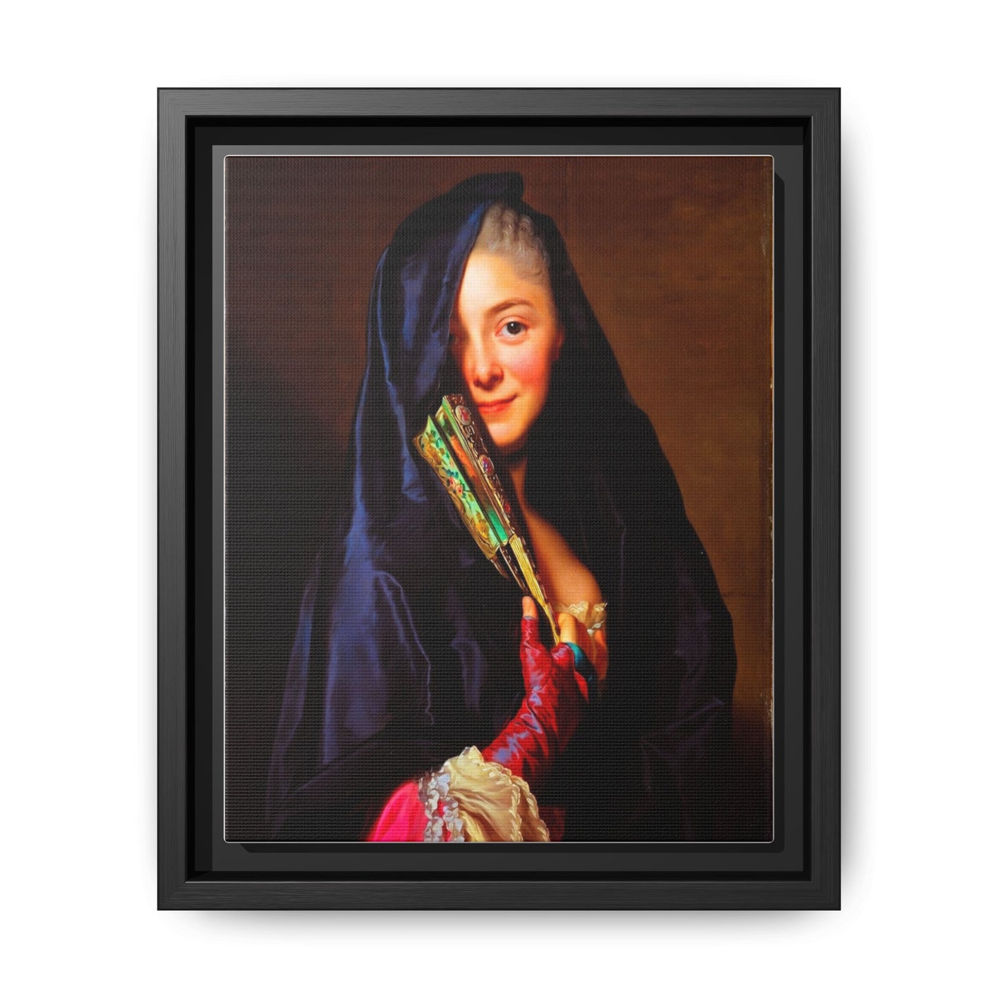 Framed Matte Canvas Wall Art — Classical Portrait Print