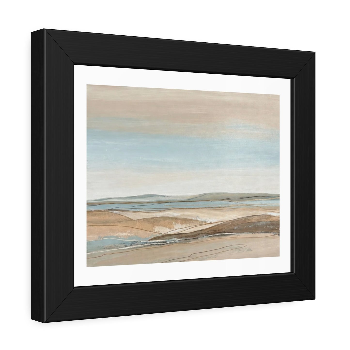 Coastal Pastel Landscape Framed Poster
