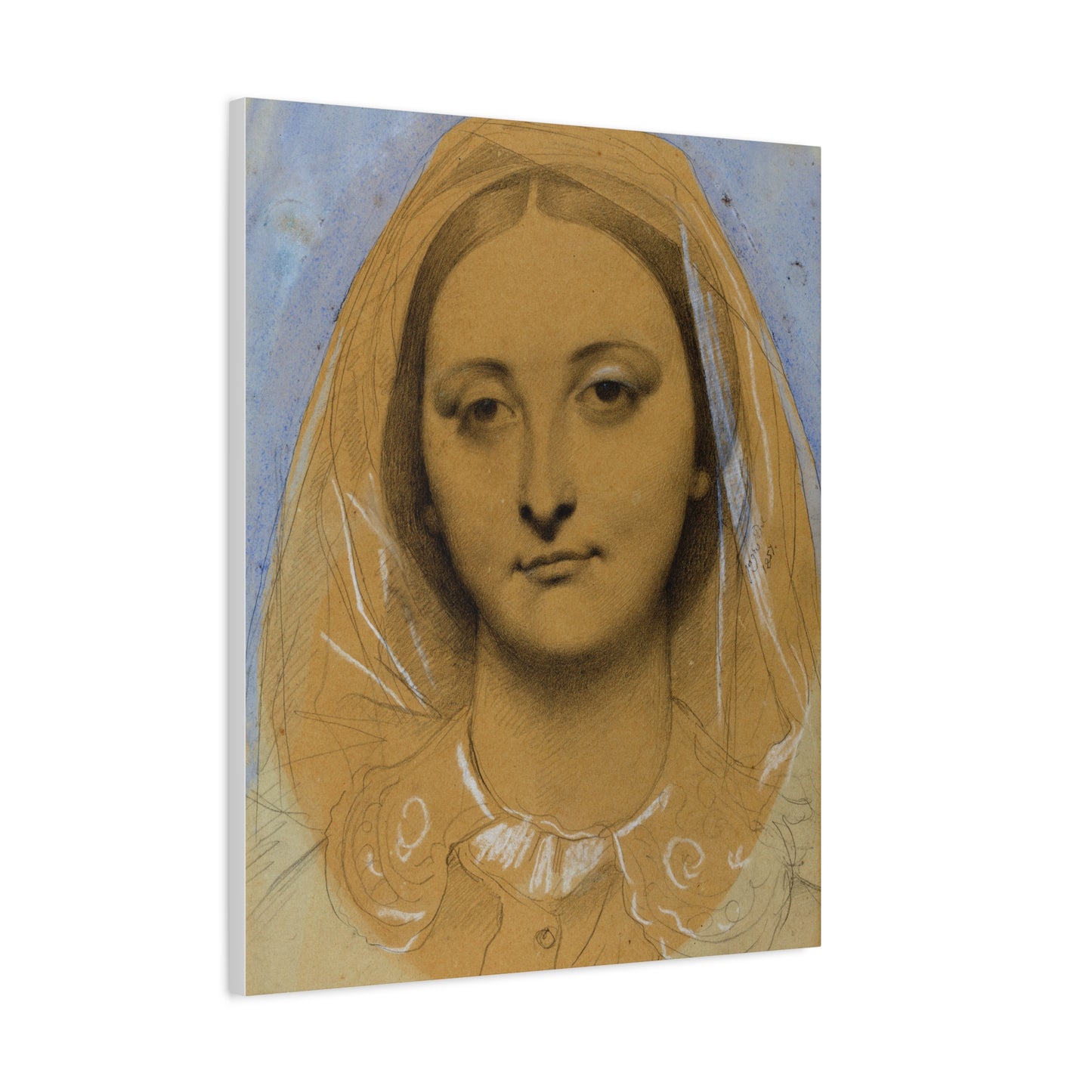 Mademoiselle Mary de Borderieux by Jean Auguste Dominique Ingres Matte Stretched Canvas Wall Art