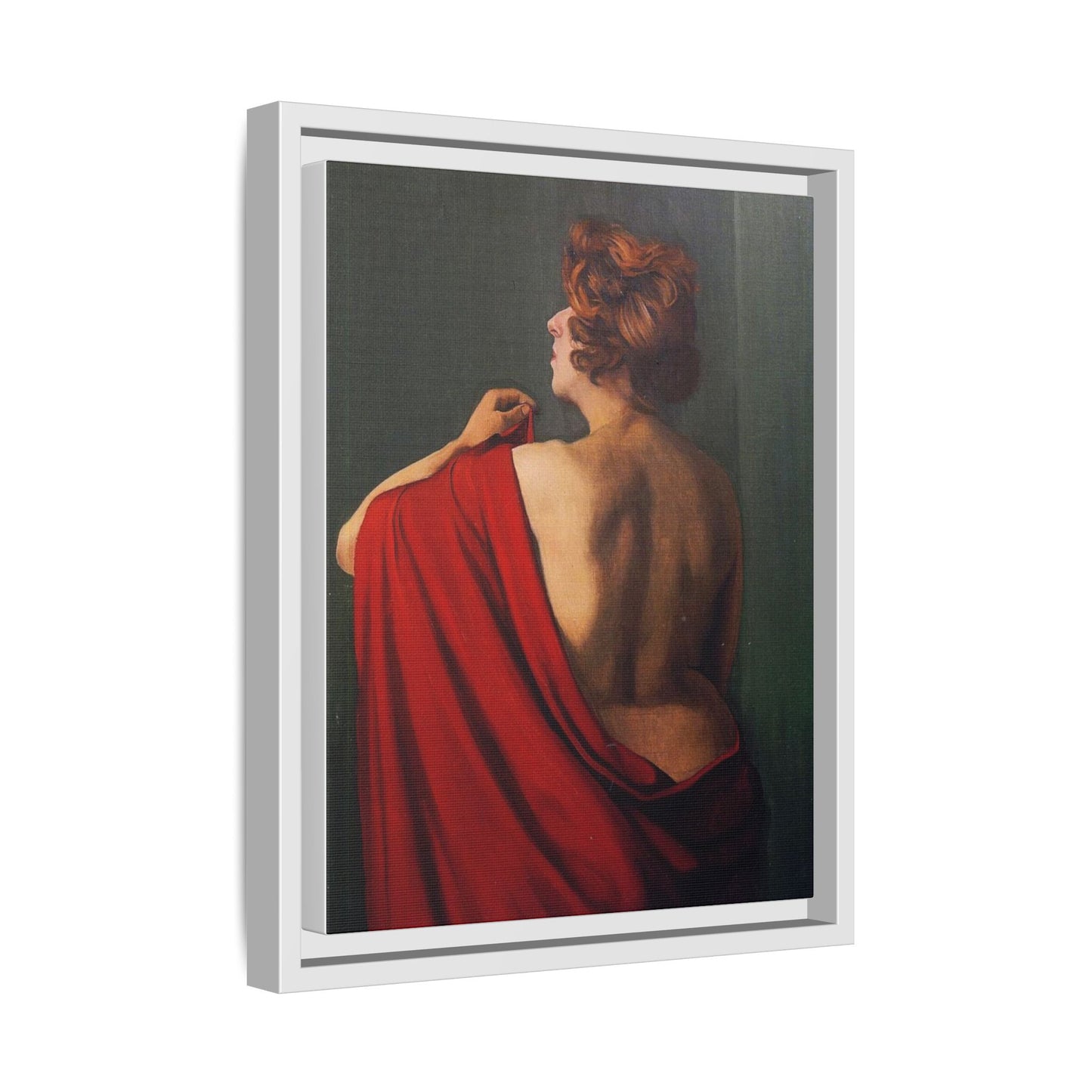 Femme au châle rouge by Félix Vallotton Framed Matte Canvas Wall Art Print