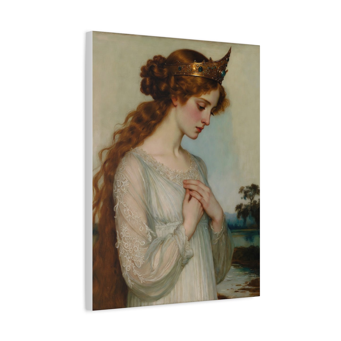 Vintage Romantic Princess Painting — Matte Canvas Wall Art