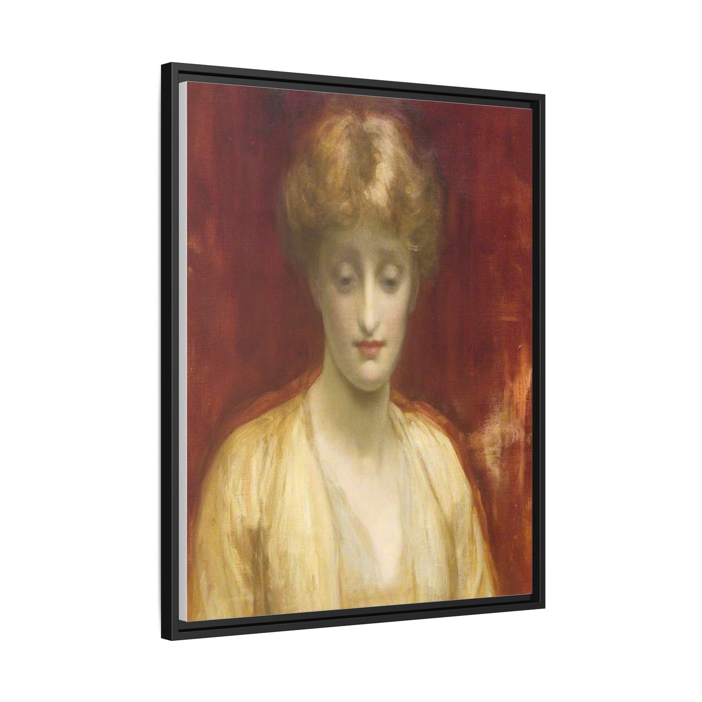 Mrs Williams by Lord Frederic Leighton Framed Matte Canvas Portrait Wall Art Print