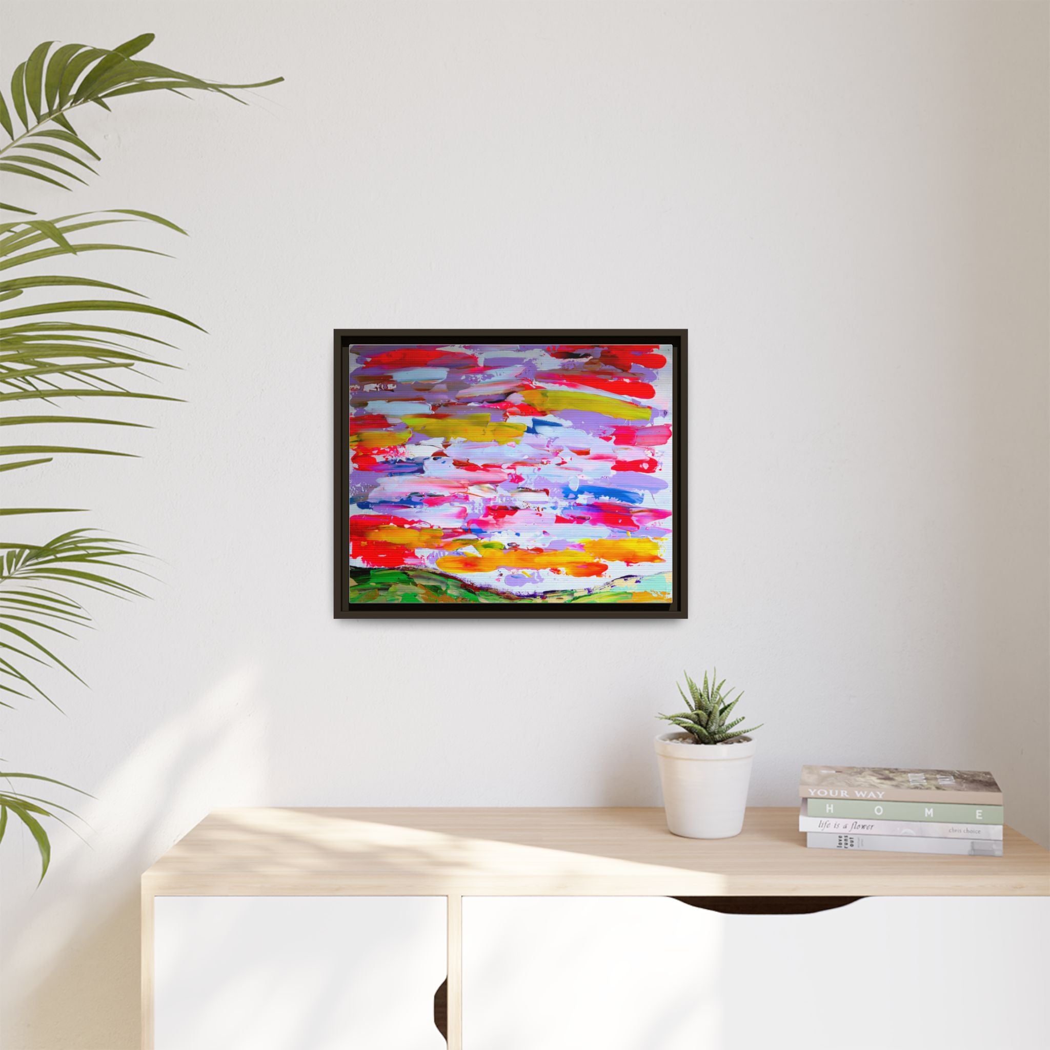 Sunny day in may by Norman Barrett Framed Matte Canvas Wall Art