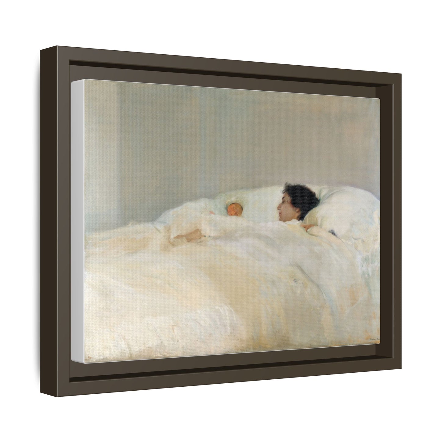 Mother by Joaquin Sorolla y Bastida Framed Matte Canvas Wall Art Print