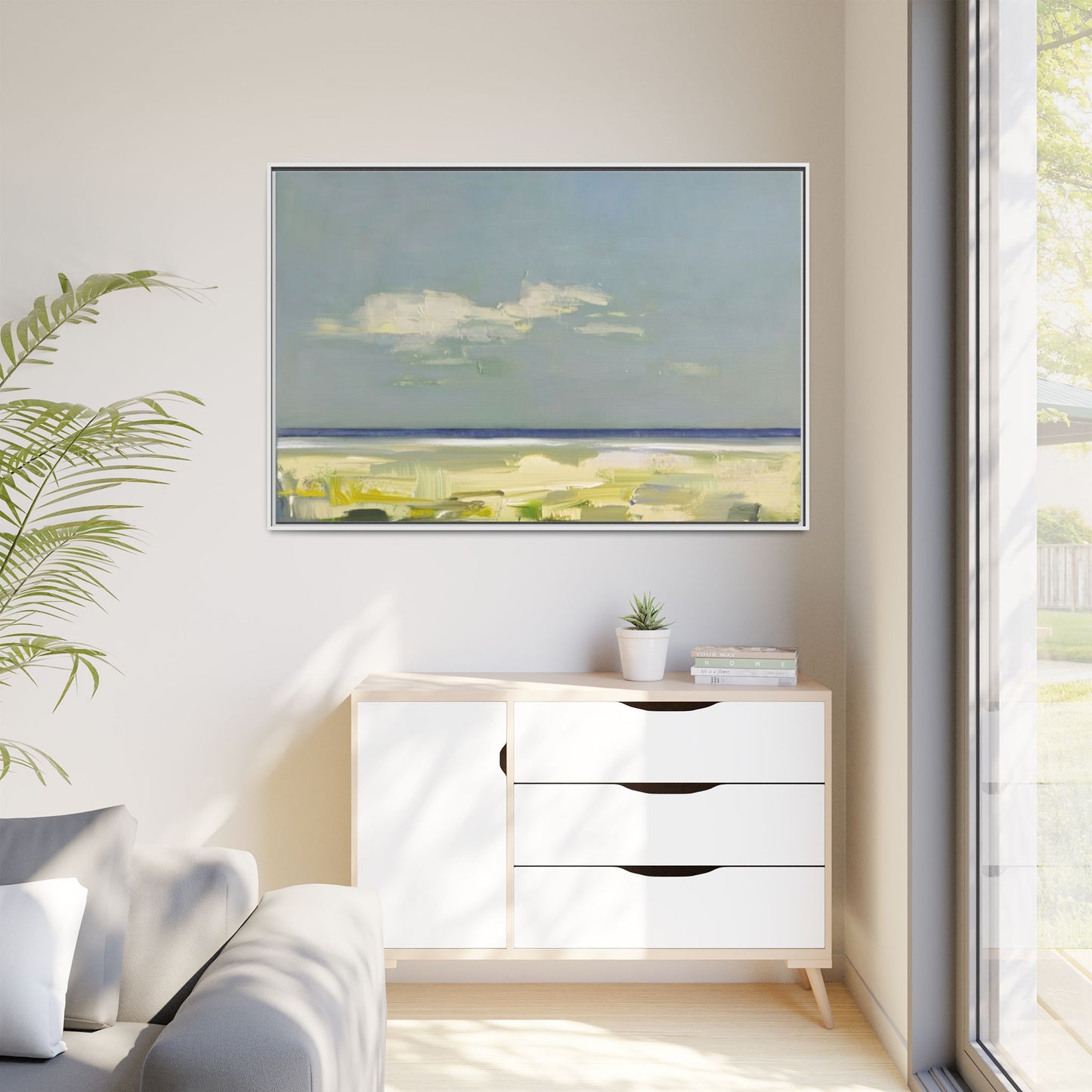 Coastal Calm Matte Canvas Framed Wall Art