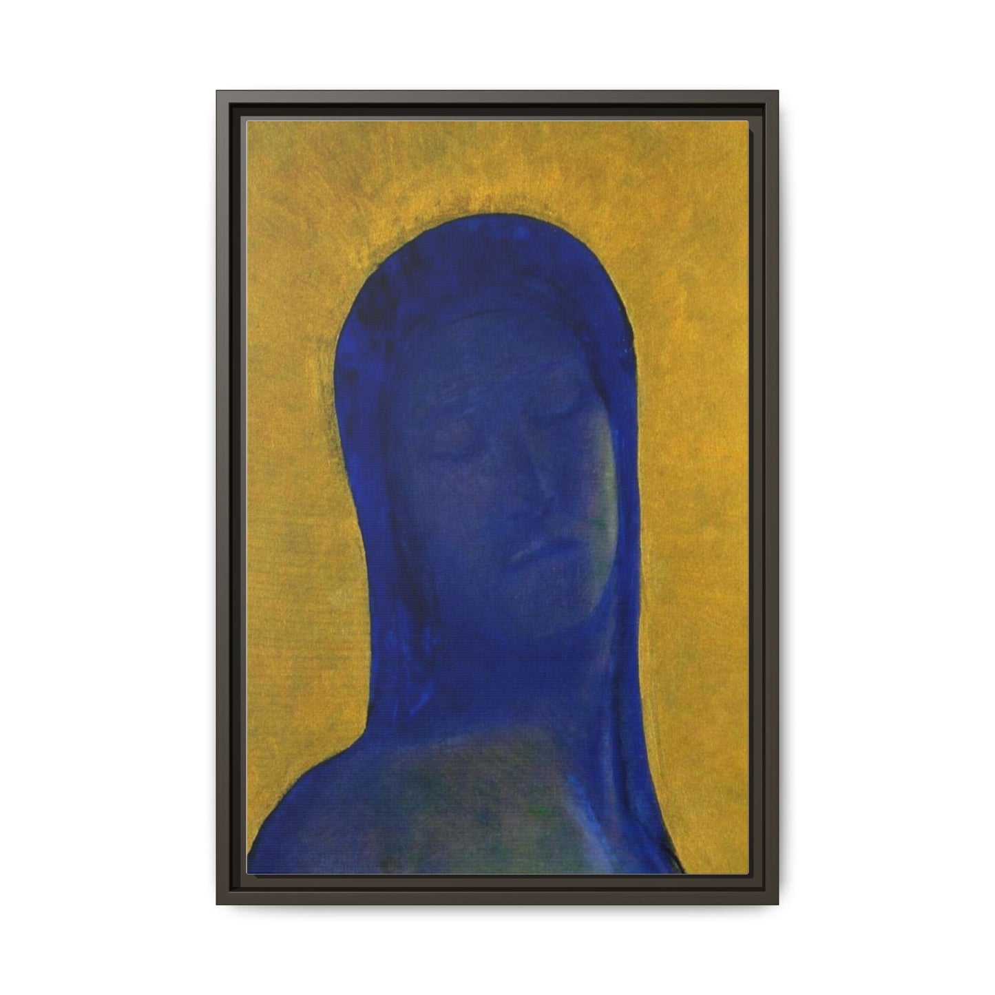 Closed Eyes by Odilon Redon Framed Matte Canvas Wall Art Print