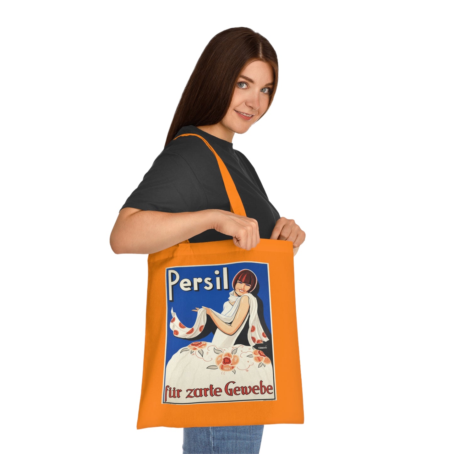 Vintage Persil Poster Cotton Tote — Retro Laundry Advertising Graphic Bag