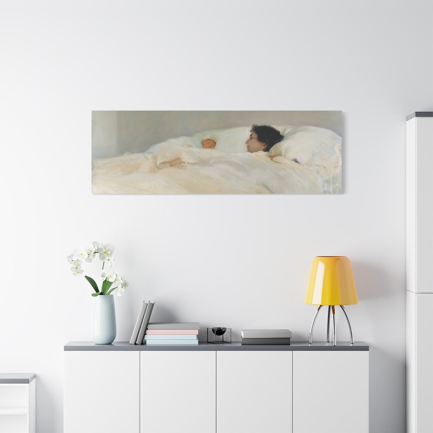 Mother by Joaquin Sorolla y Bastida Art Canvas Print — Serene Nursery Wall Decor
