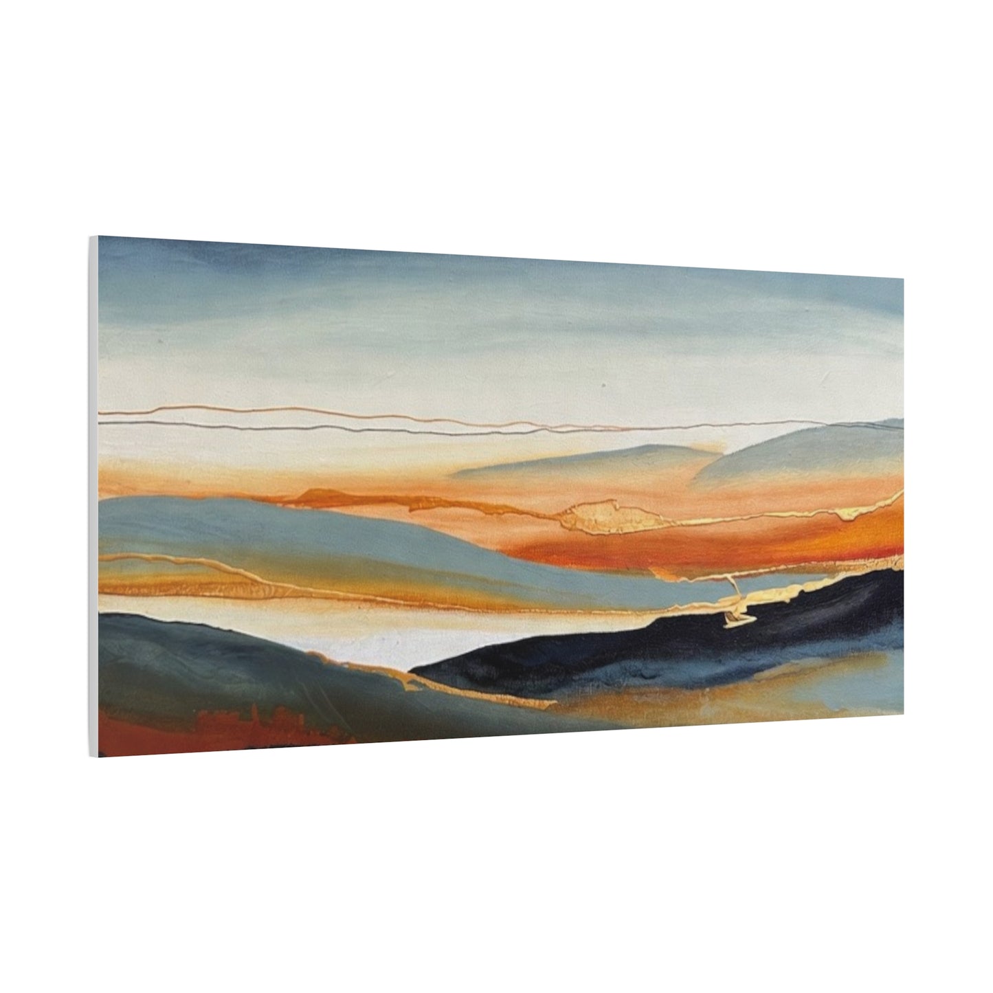 Abstract Coastal Sunset Canvas Print — Matte Stretched Wall Art