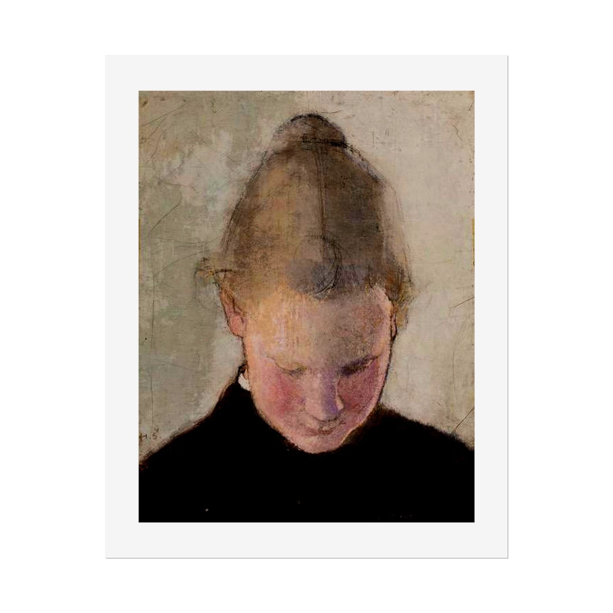 Lukeva tytto by Helena Schjerfbeck Wall Art Print