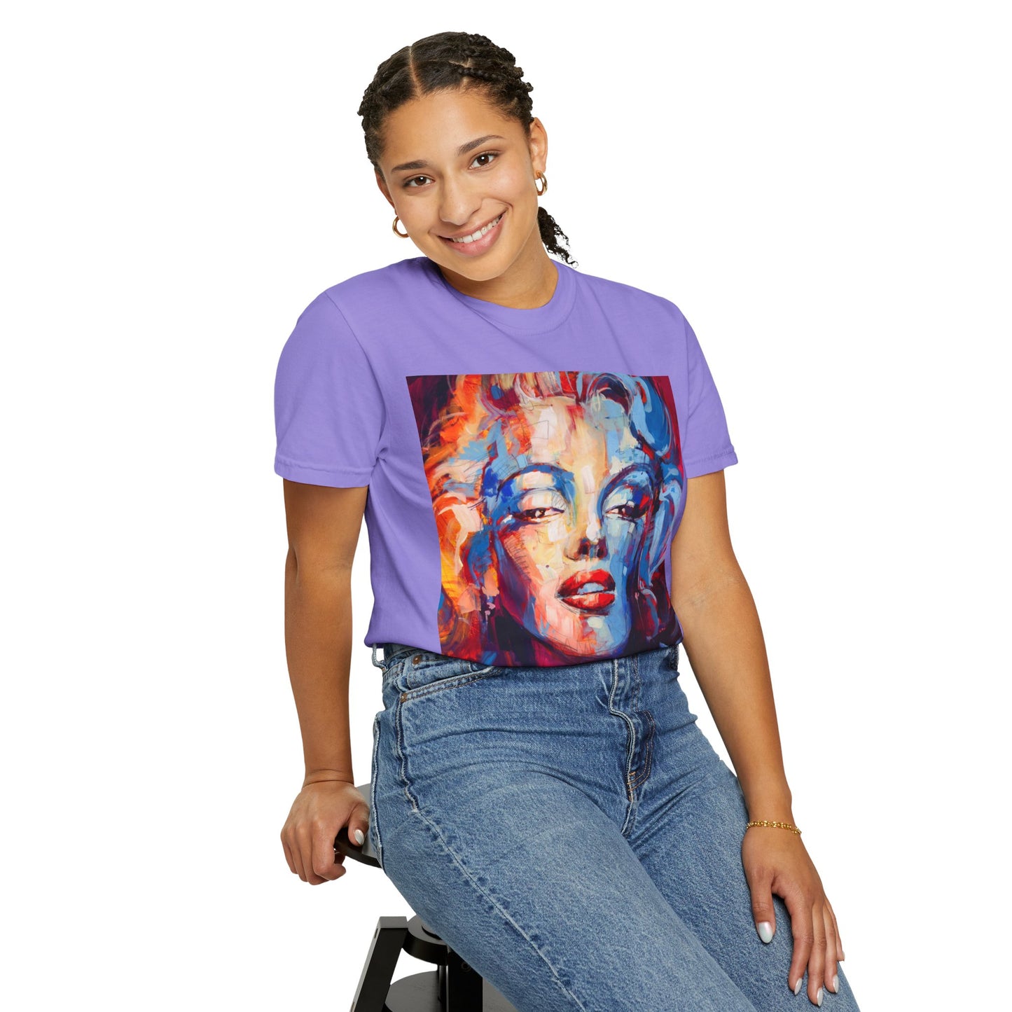 Artistic Pop Portrait T-Shirt — Colorful Marilyn-Inspired Graphic Tee