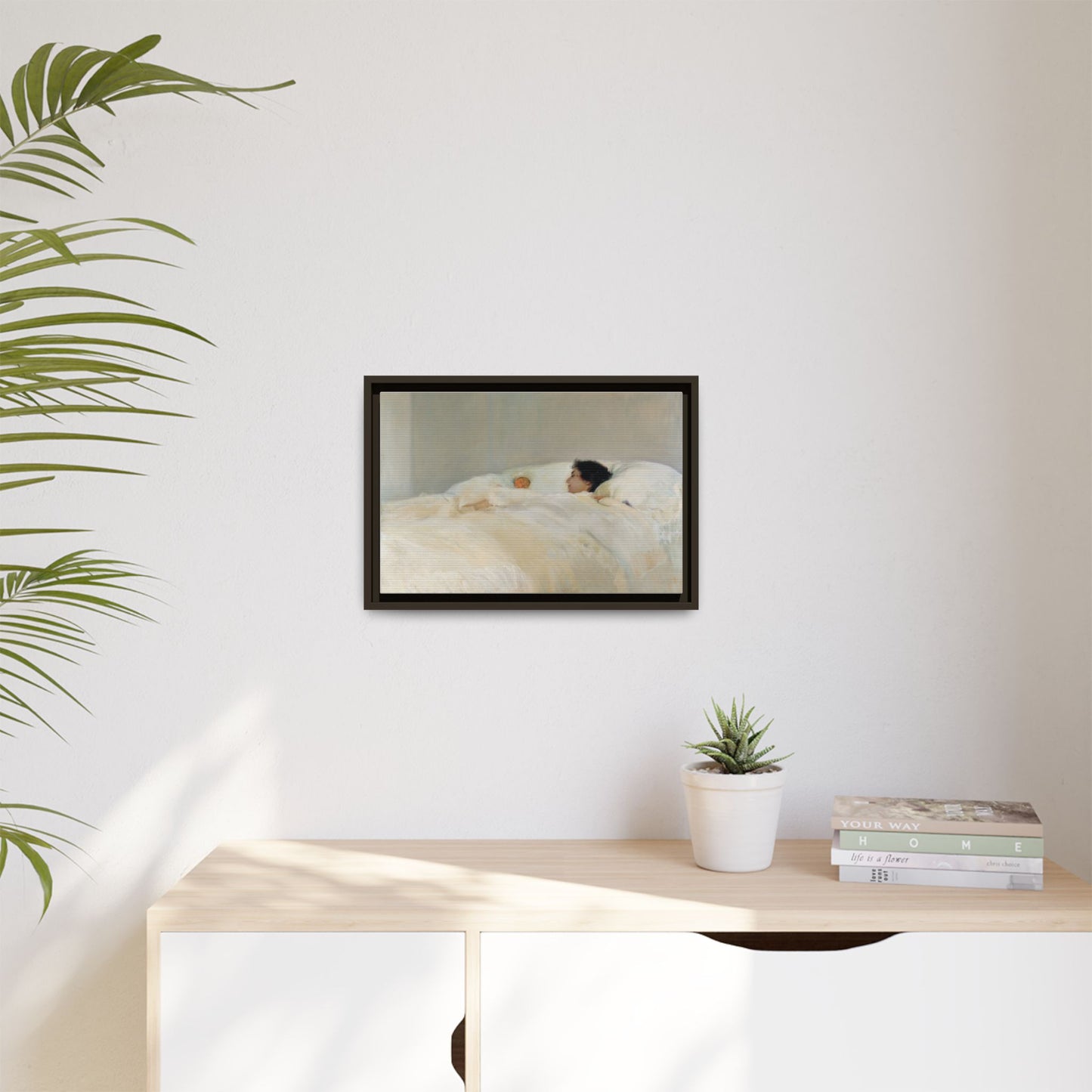 Mother by Joaquin Sorolla y Bastida Framed Matte Canvas Wall Art Print