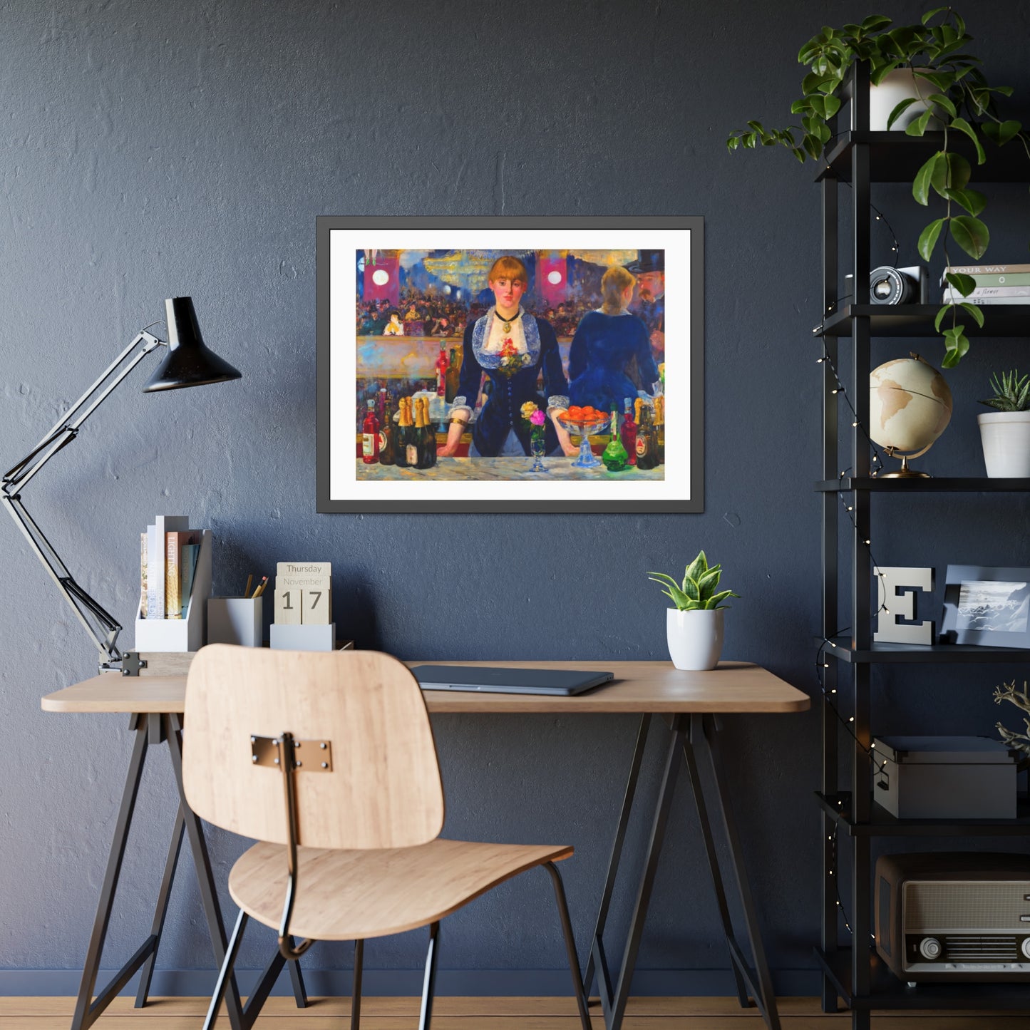 Framed Art Poster — 'A Bar at the Folies‑Bergère' Vintage Impressionist Print