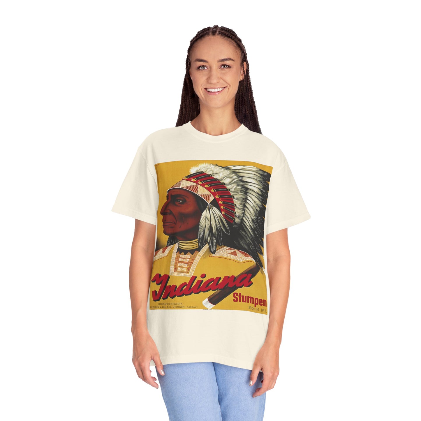 T-Shirt — Retro 'Indiana' Native Chief Vintage Poster Design