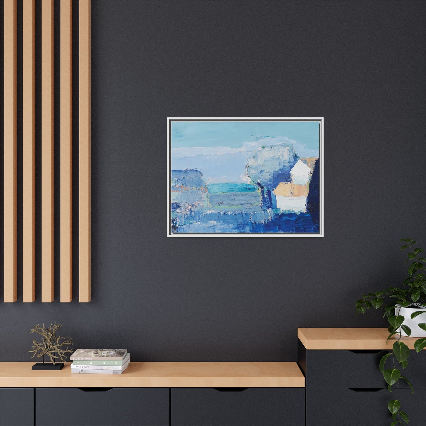 Paysage de Provence by Nicolas de Staël Framed Matte Canvas Seascape Wall Art Print