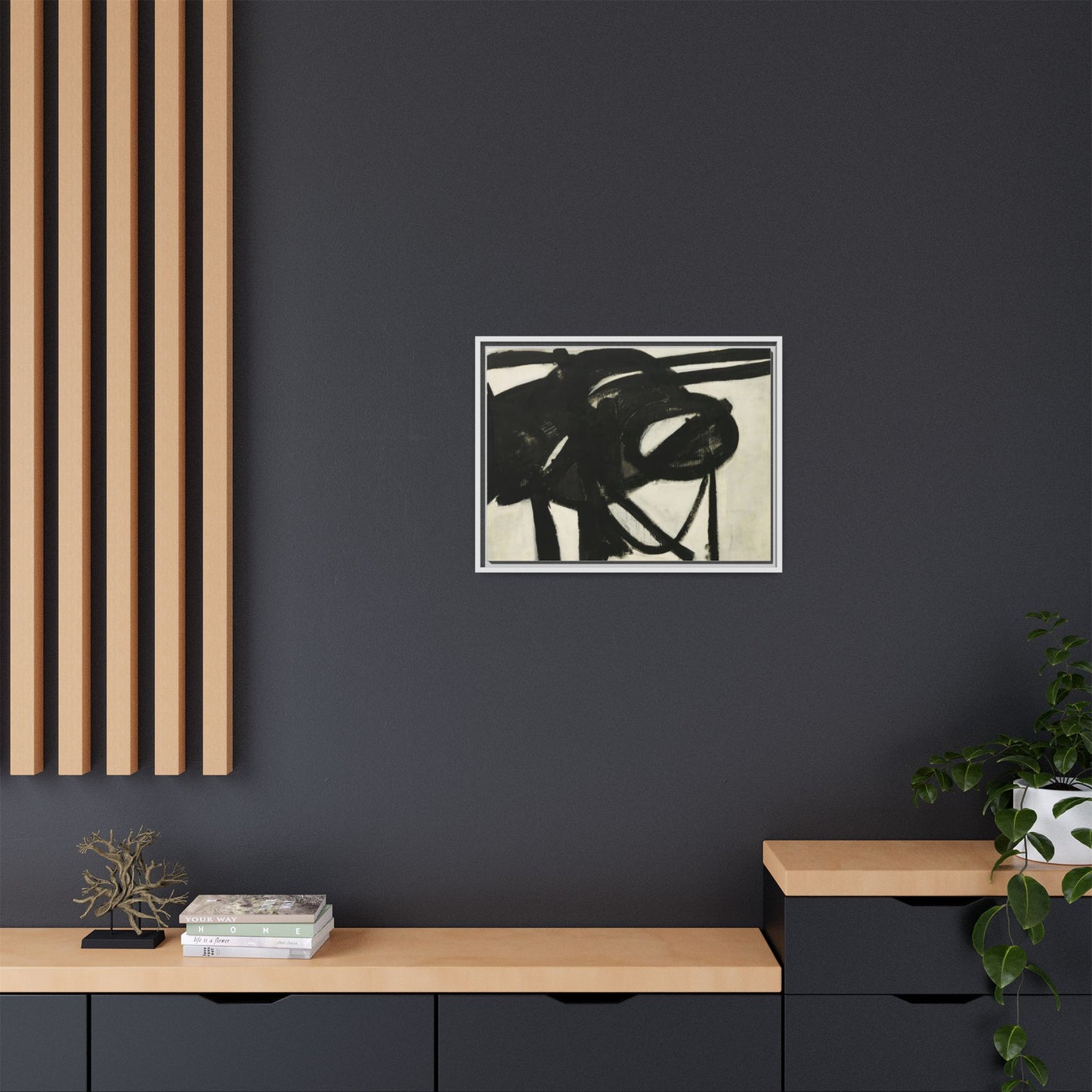Chief by Franz Kline Abstract Matte Canvas Framed Wall Art
