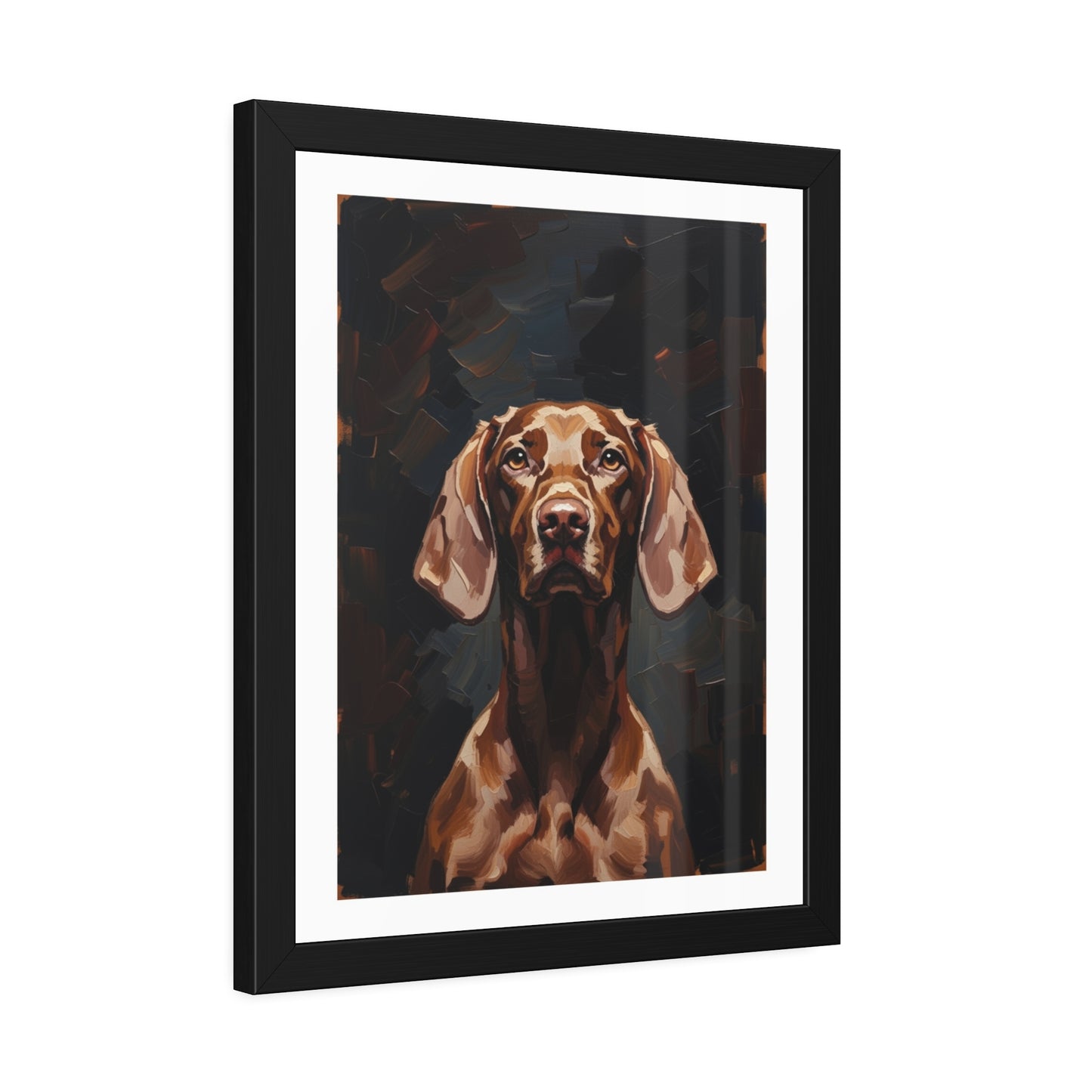 Chocolate Vizsla Dog Framed Paper Posters