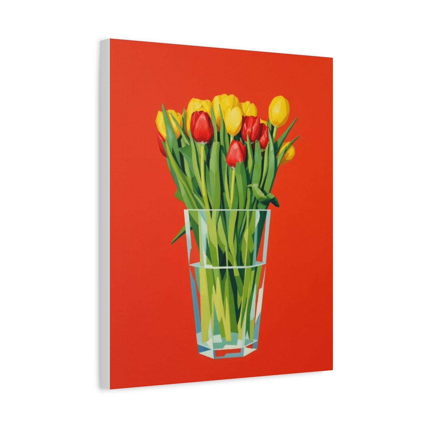 Tulip Bouquet Canvas Print — Vibrant Red Floral Wall Art