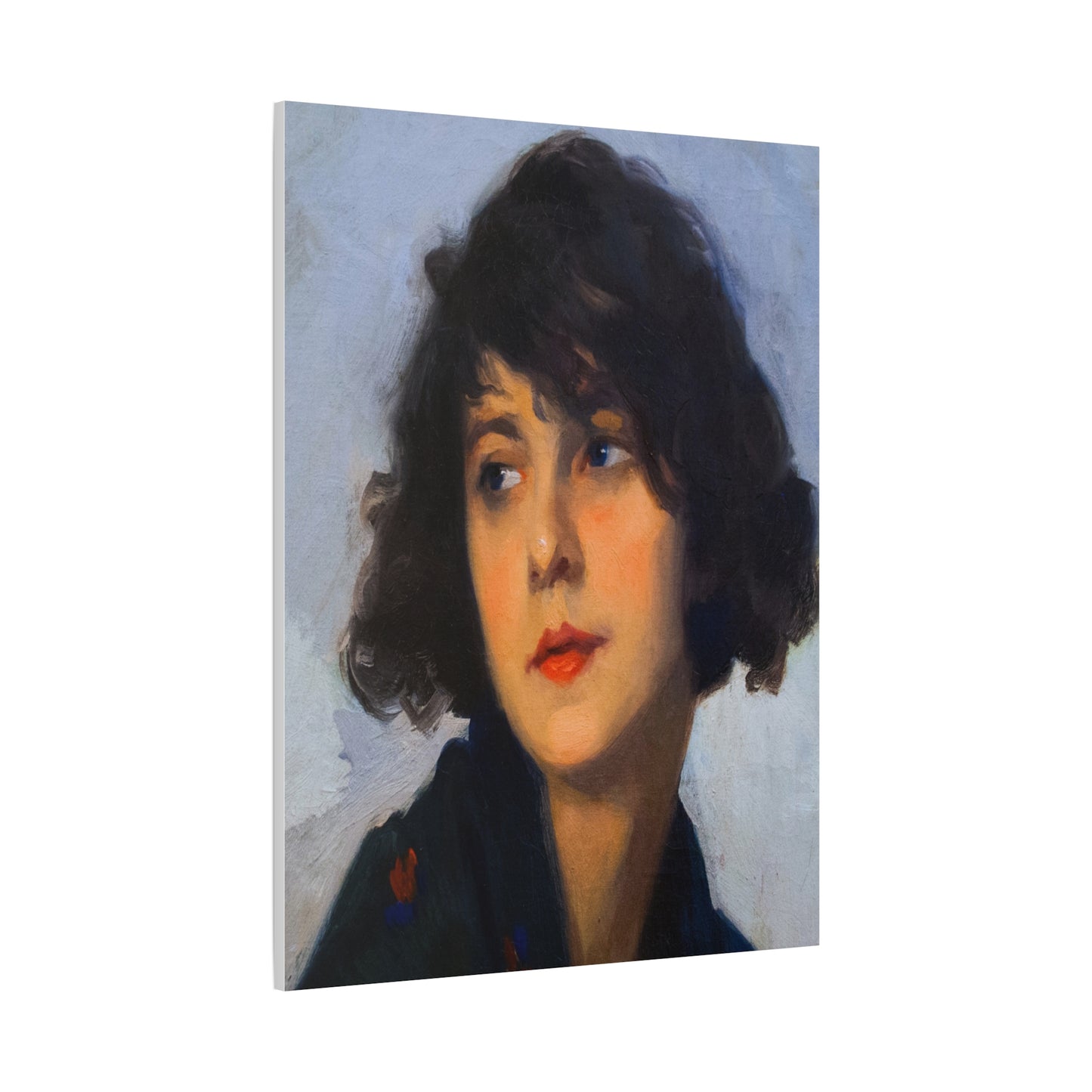 Mulher do chale verde (cropped) by Cyprien Eugene Boulet Matte Canvas Print — Stretched Wall Art