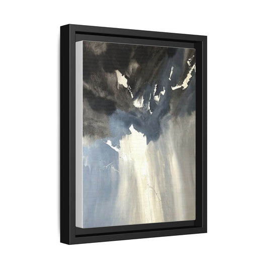 Framed Matte Canvas Art — Moody Abstract Sky Painting