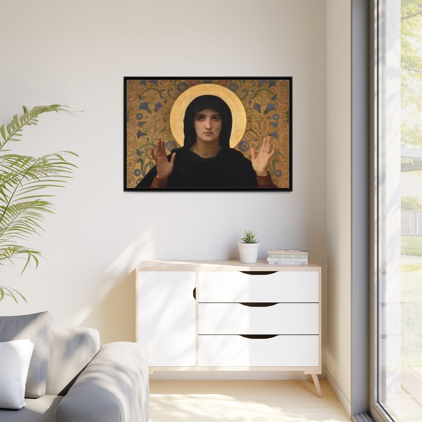 La Vierge consolatrice by William Adolphe Bouguereau Framed Matte Canvas Wall Art