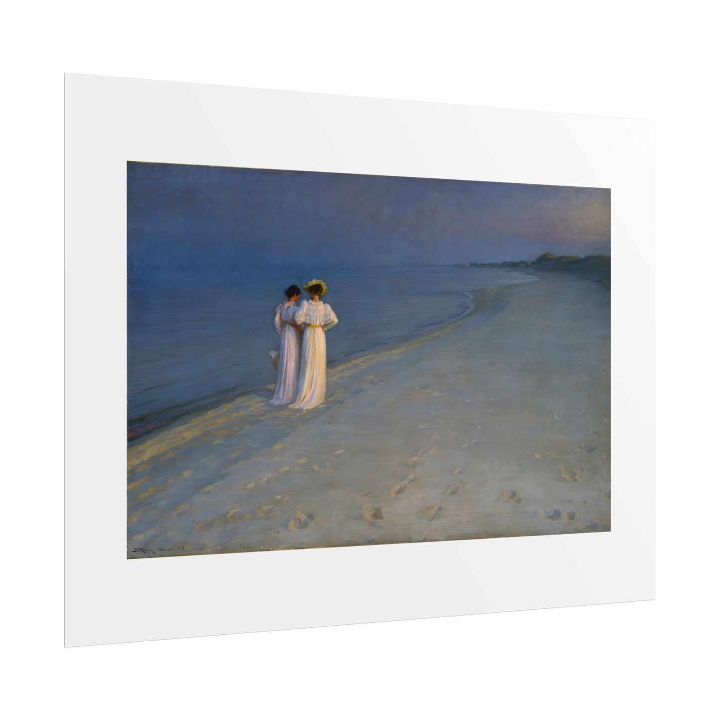 Summer evening on Skagen's Beach by P.S. Krøyer Wall Art Print