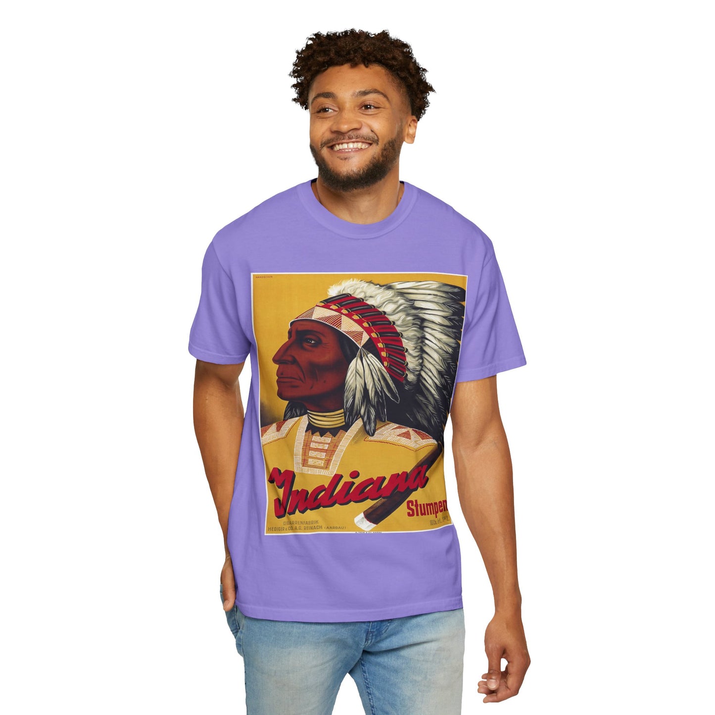 T-Shirt — Retro 'Indiana' Native Chief Vintage Poster Design