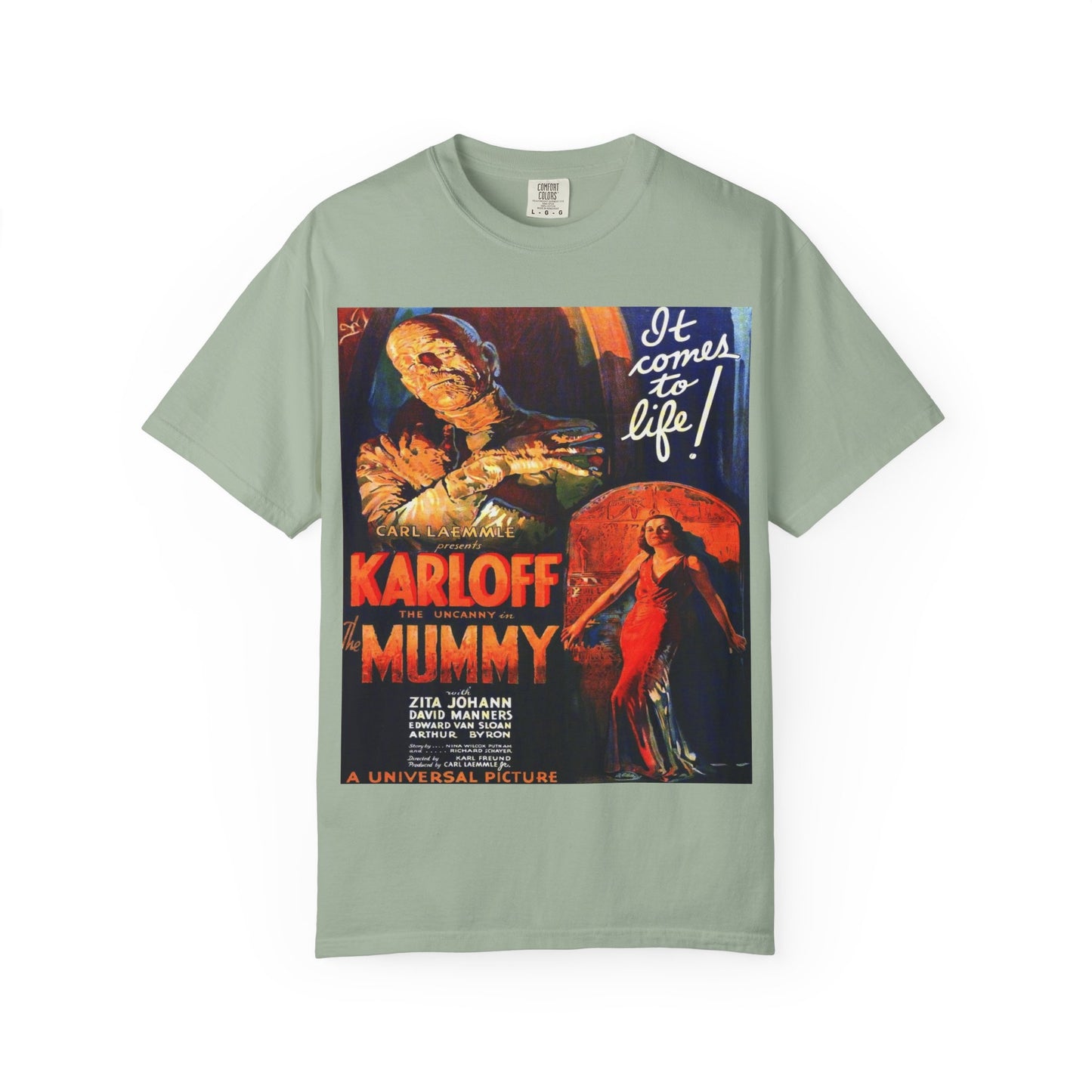 Mummy Movie Poster T‑Shirt — Vintage Karloff Horror Graphic Tee