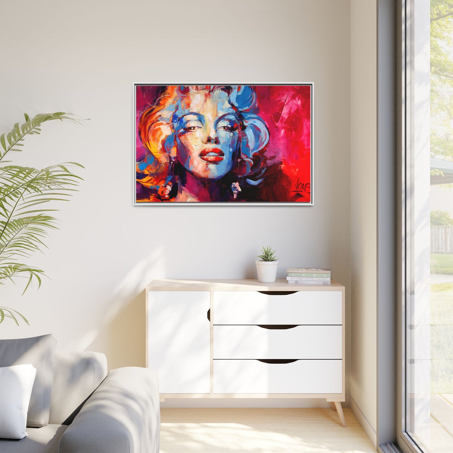 Marilyn Monroe attributed to Voke Matte Canvas Framed Wall Art