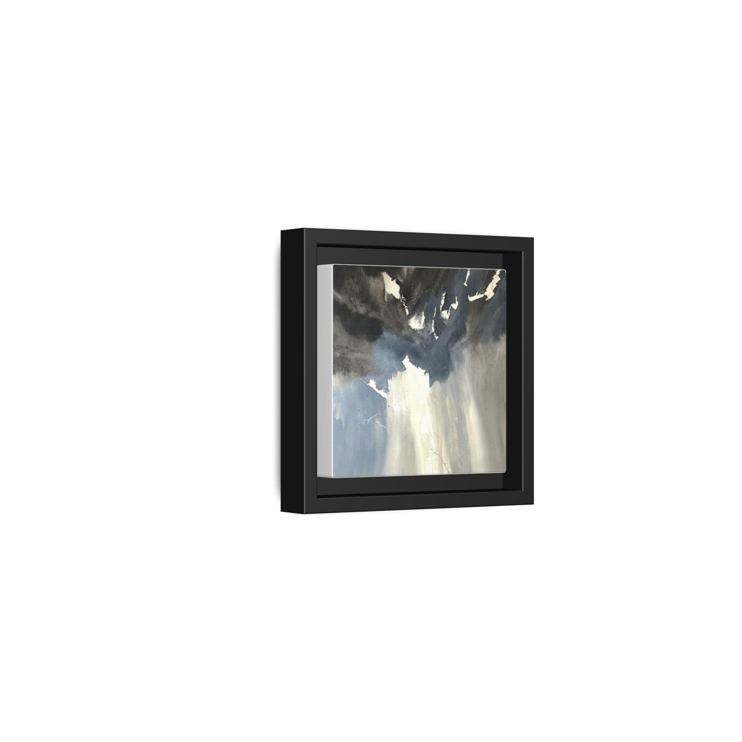 Framed Matte Canvas Art — Moody Abstract Sky Painting