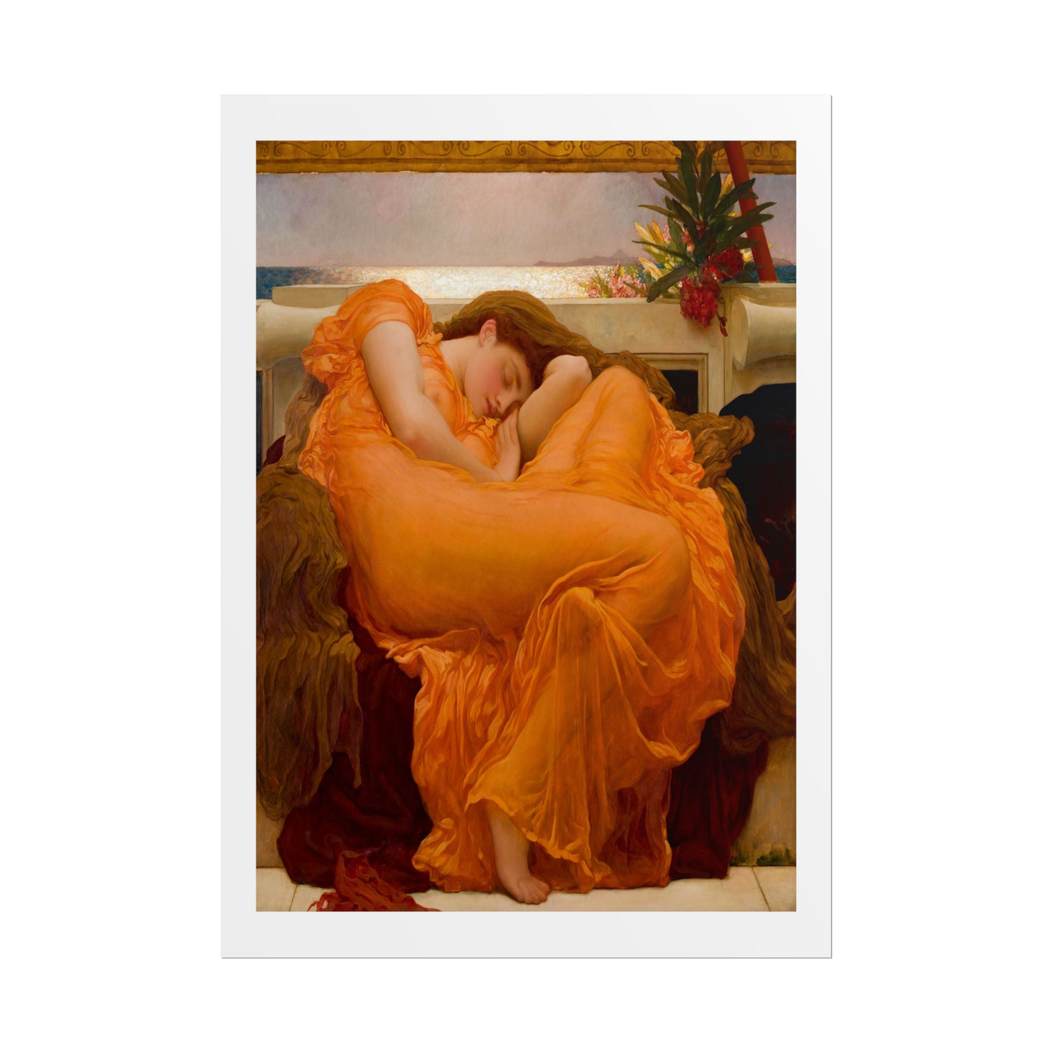 Flaming June by Lord Frederic Leighton Wall Art Print