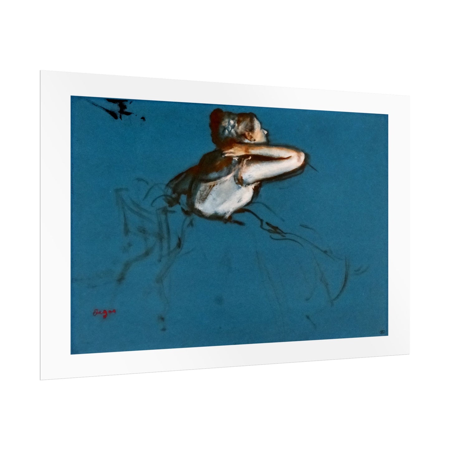 Blue Ballerina by Edgar Degas Wall Art Print