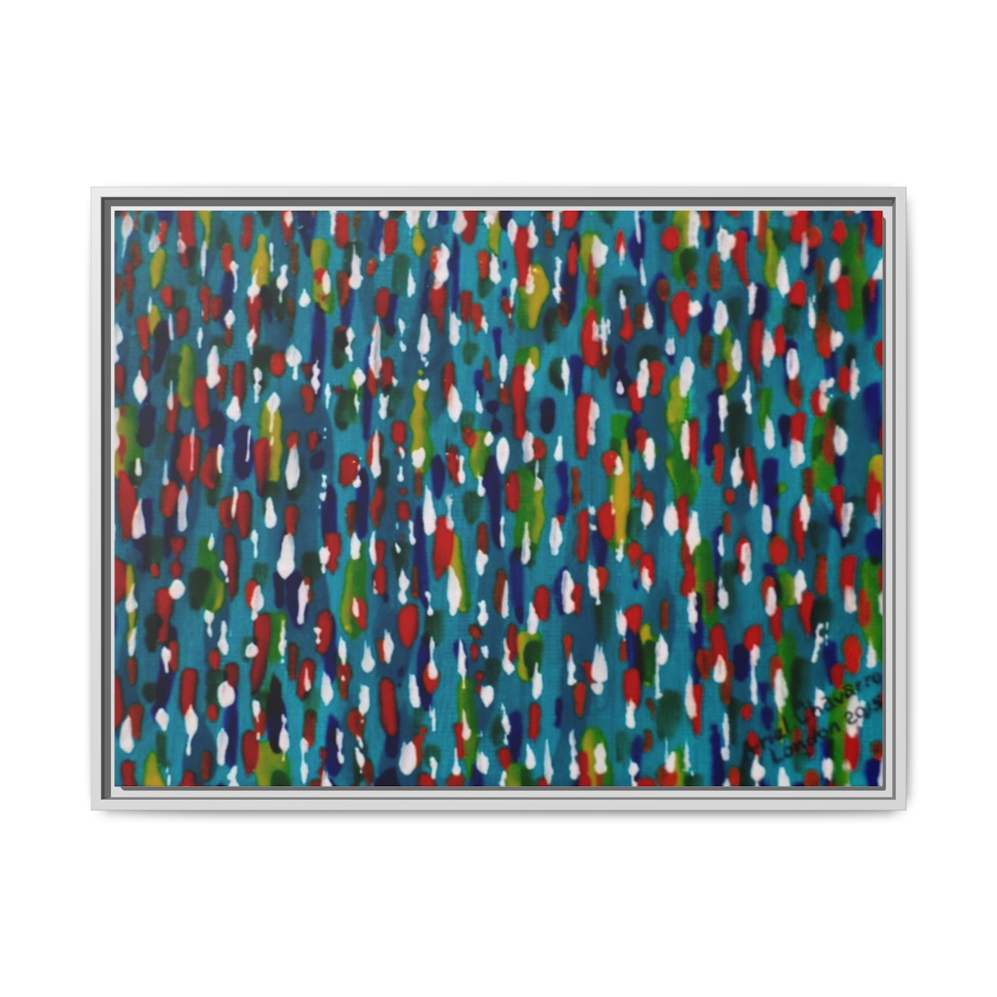 Colours Of The Soul Reflecting On Water by Ariel Chavarro Avila Matte Canvas Framed Art