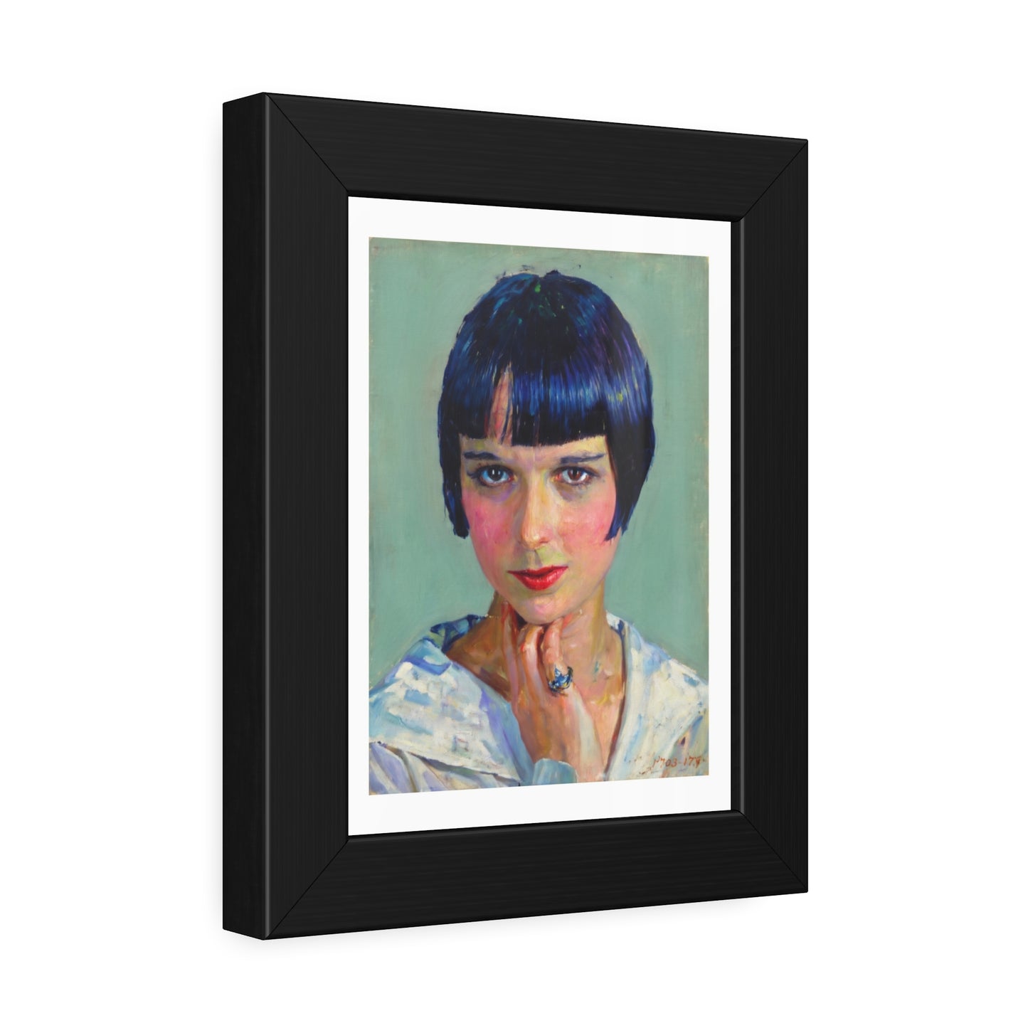 Vintage Portrait Framed Poster — 1920s Flapper Art Print