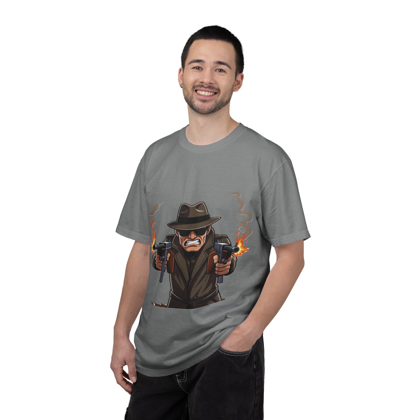 Vintage Gangster Shooter T-Shirt – Retro Mobster Graphic Tee