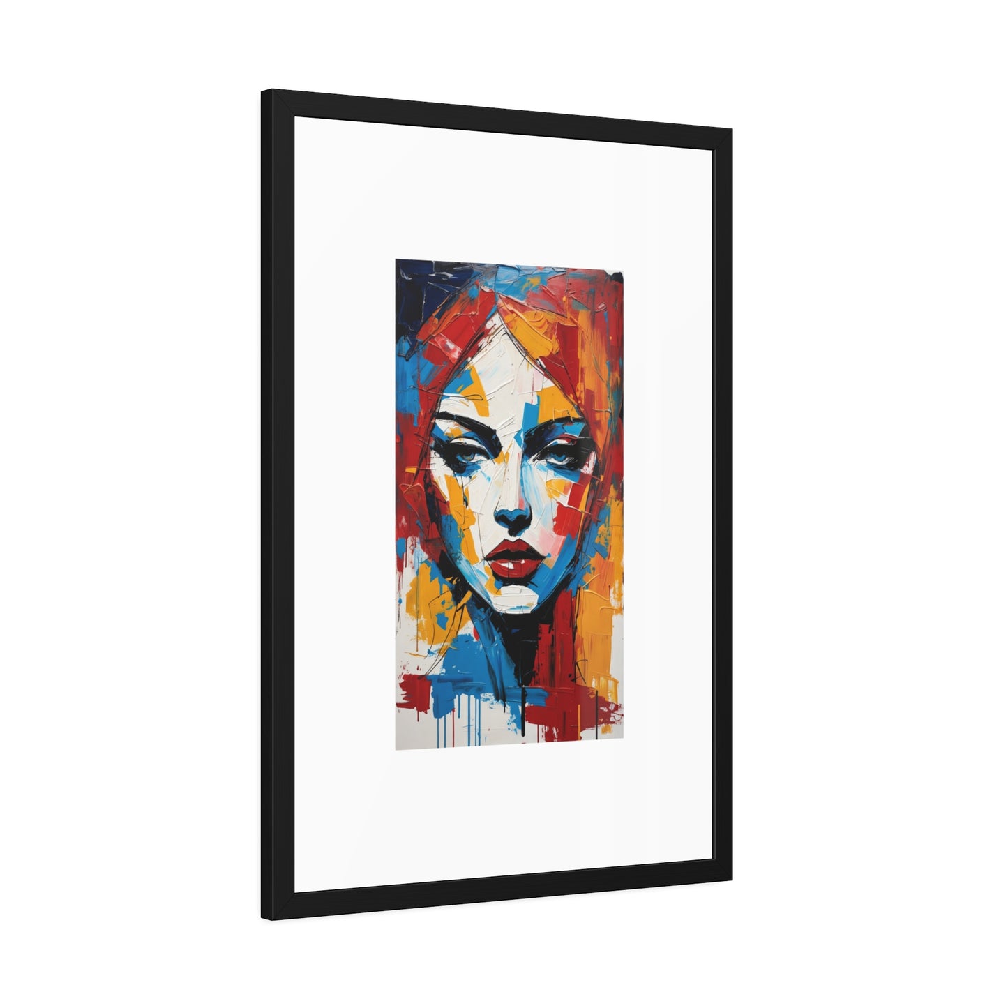 Framed Abstract Portrait of a Woman Print
